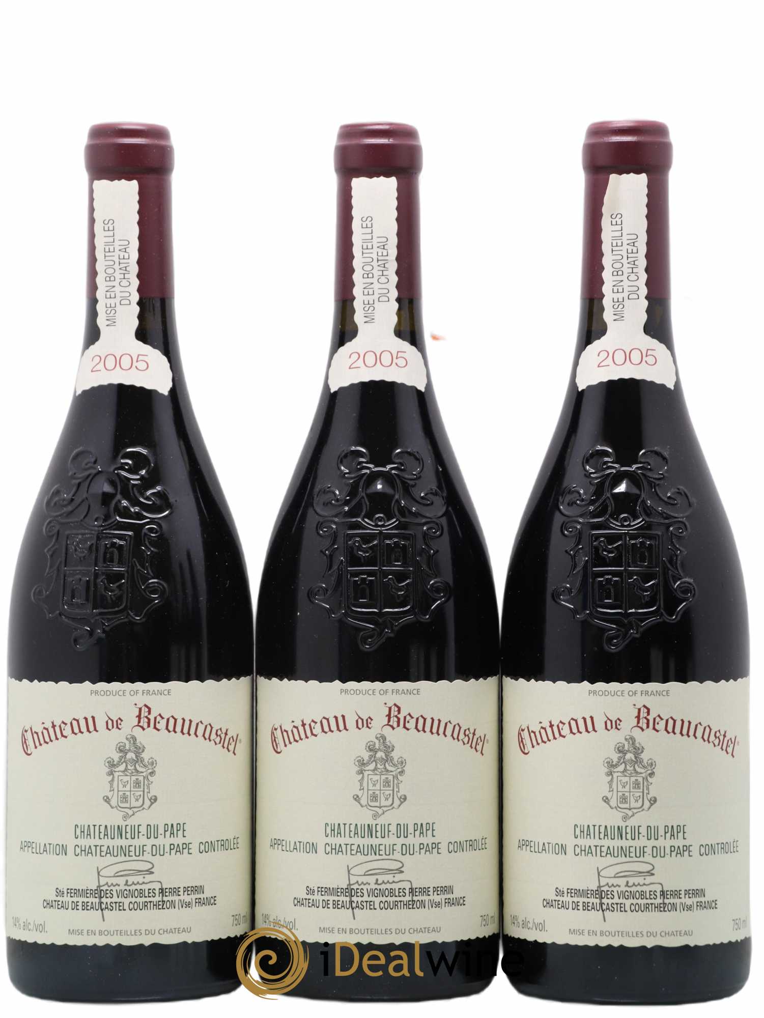 Châteauneuf-du-Pape Château de Beaucastel Famille Perrin 2005 - Lot of 6 bottles - 1