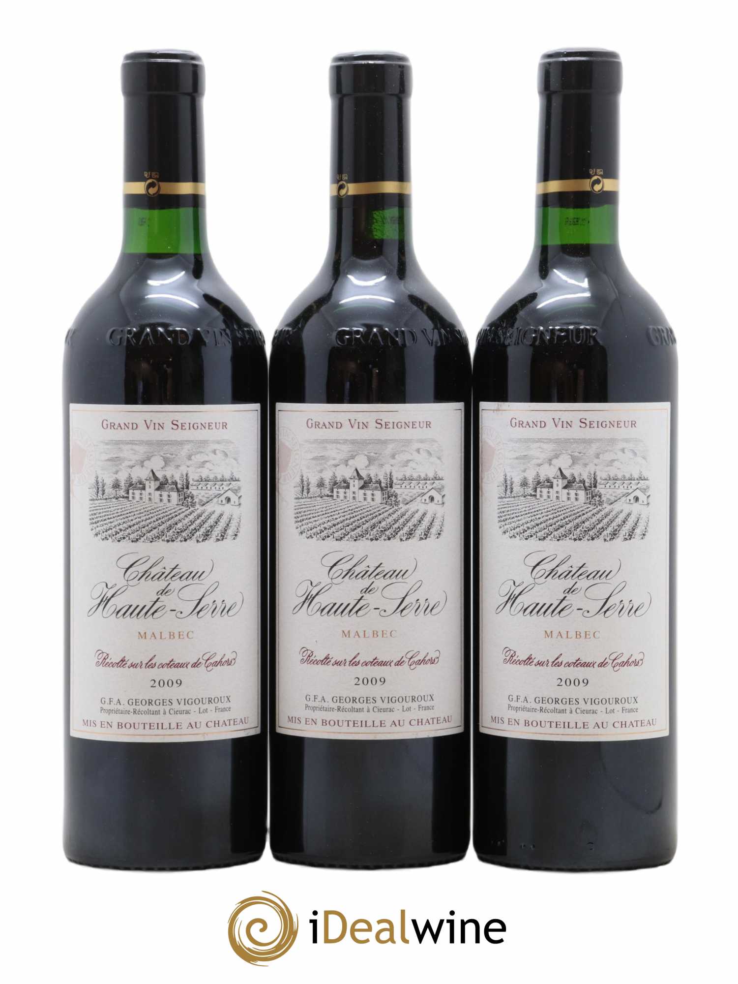 Cahors Chateau Haute Serre 2009 - Lot de 3 bouteilles - 0
