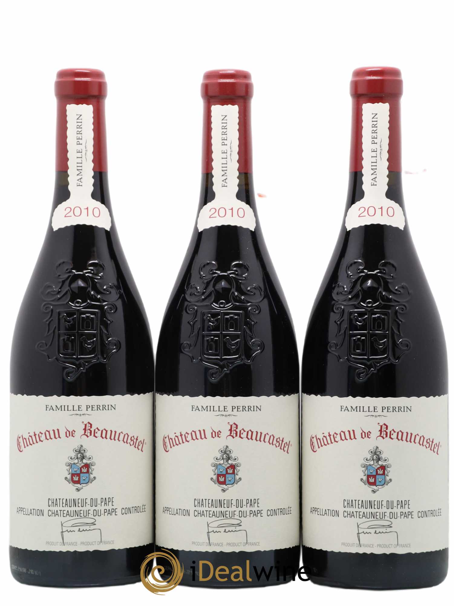 Châteauneuf-du-Pape Château de Beaucastel Famille Perrin 2010 - Lot de 3 bouteilles - 0