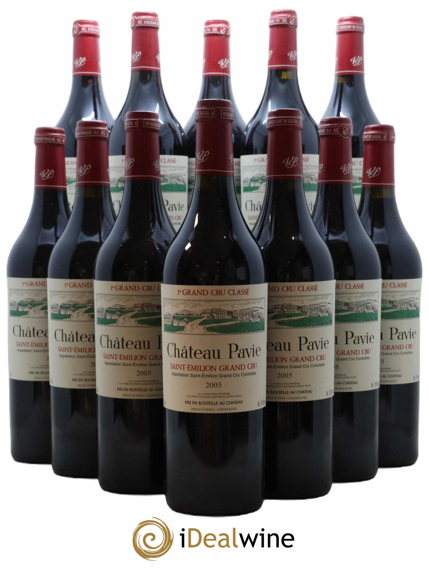 Château Pavie 1er Grand Cru Classé A 2005 - Lot de 12 bouteilles - 0