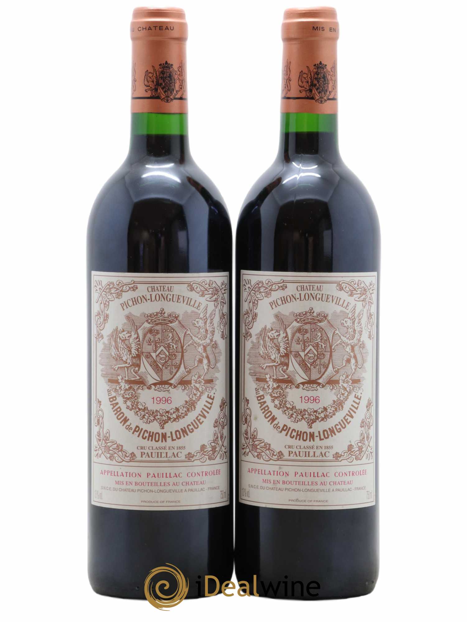 Pichon Longueville Baron 2ème Grand Cru Classé 1996 - Lot de 2 bouteilles - 0