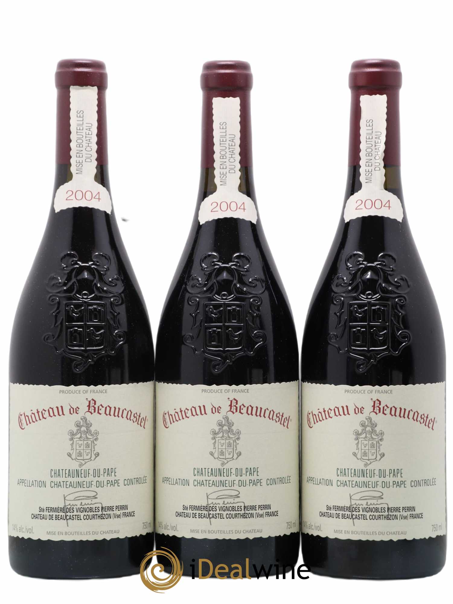 Châteauneuf-du-Pape Château de Beaucastel Famille Perrin 2004 - Posten von 6 Flaschen - 1