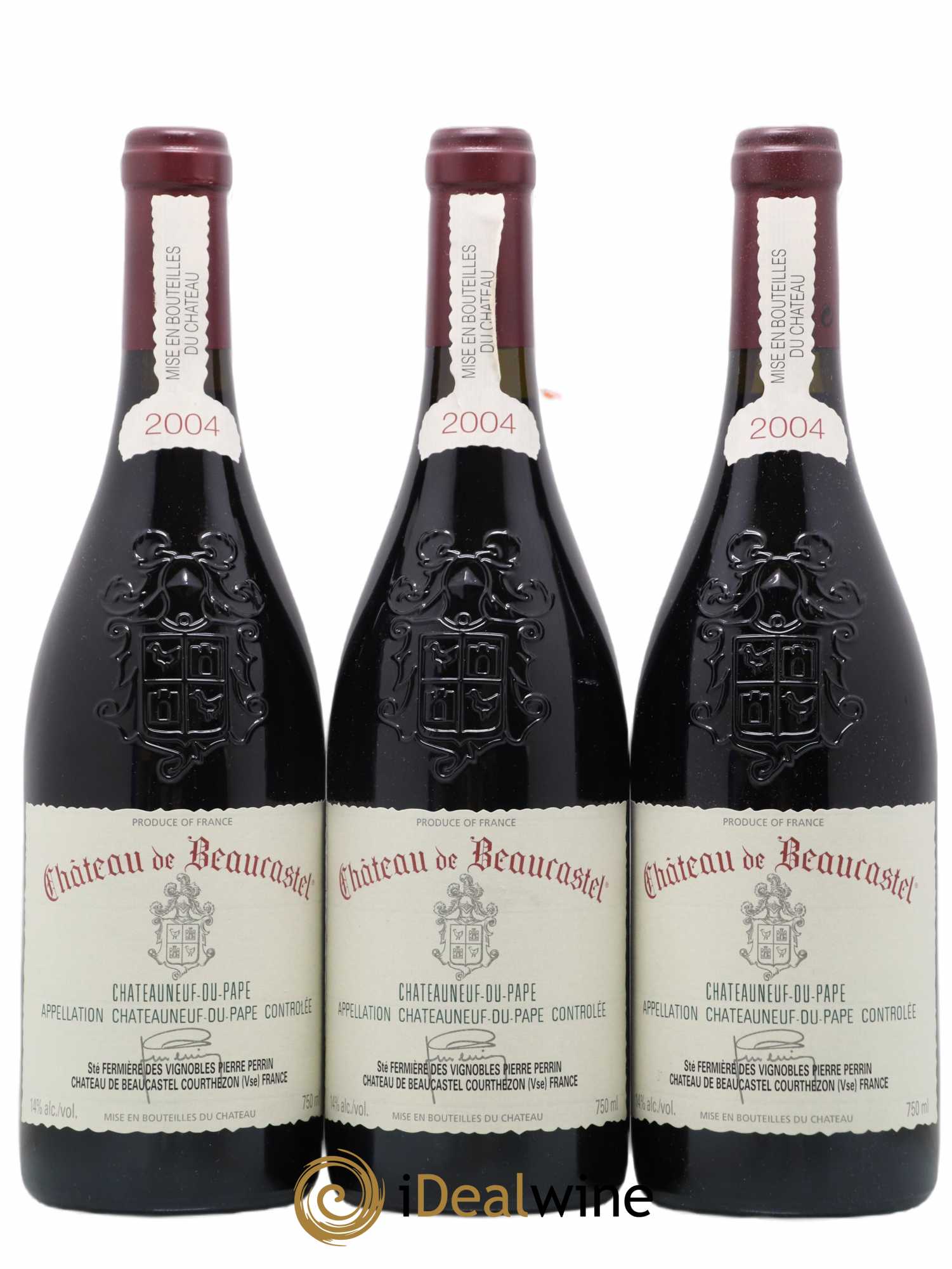 Châteauneuf-du-Pape Château de Beaucastel Famille Perrin 2004 - Posten von 6 Flaschen - 2