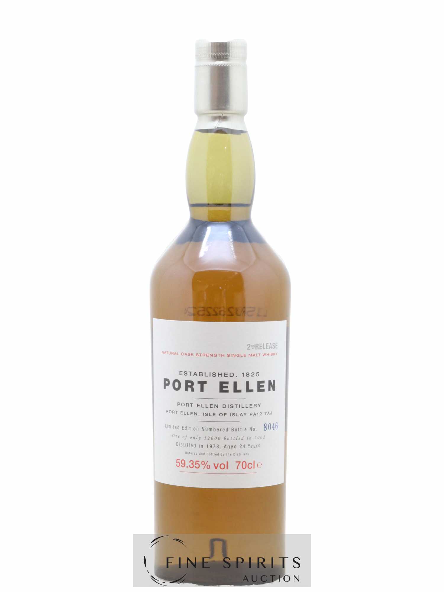 Port Ellen 24 years 1978 Of. 2nd Release Natural Cask Strength - One of 12000 - bottled in 2002 Limited Edition - Lot de 1 bouteille - 1