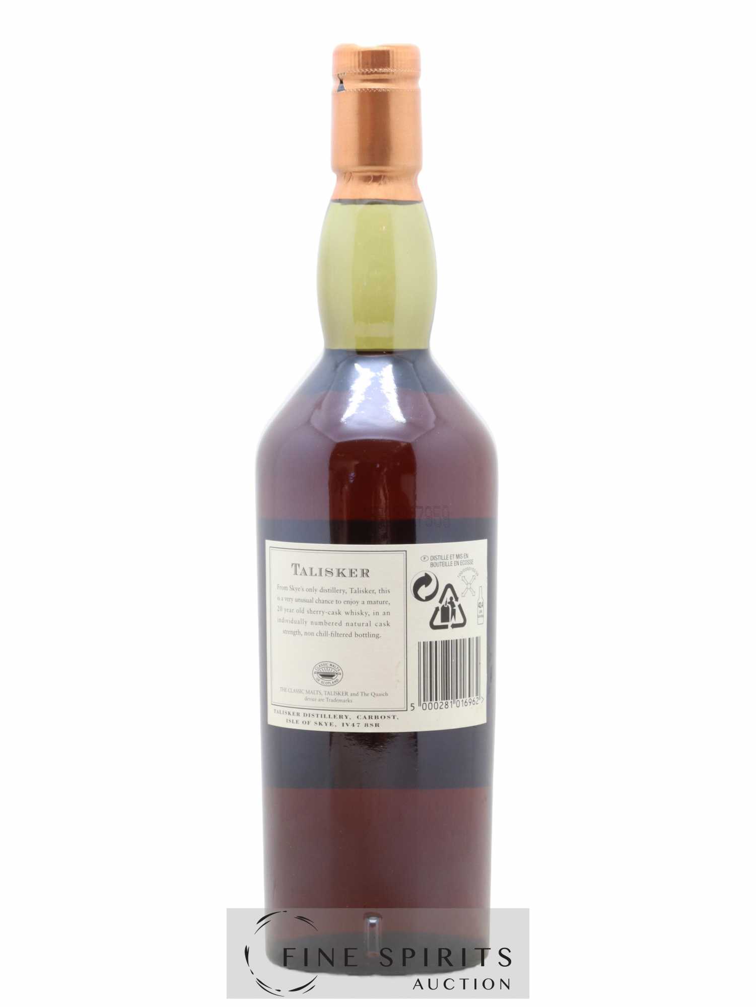 Talisker 20 years 1981 Of. Natural Cask Strength - One of 9000 - bottled 2002 Limited Edition - Lot de 1 bouteille - 2