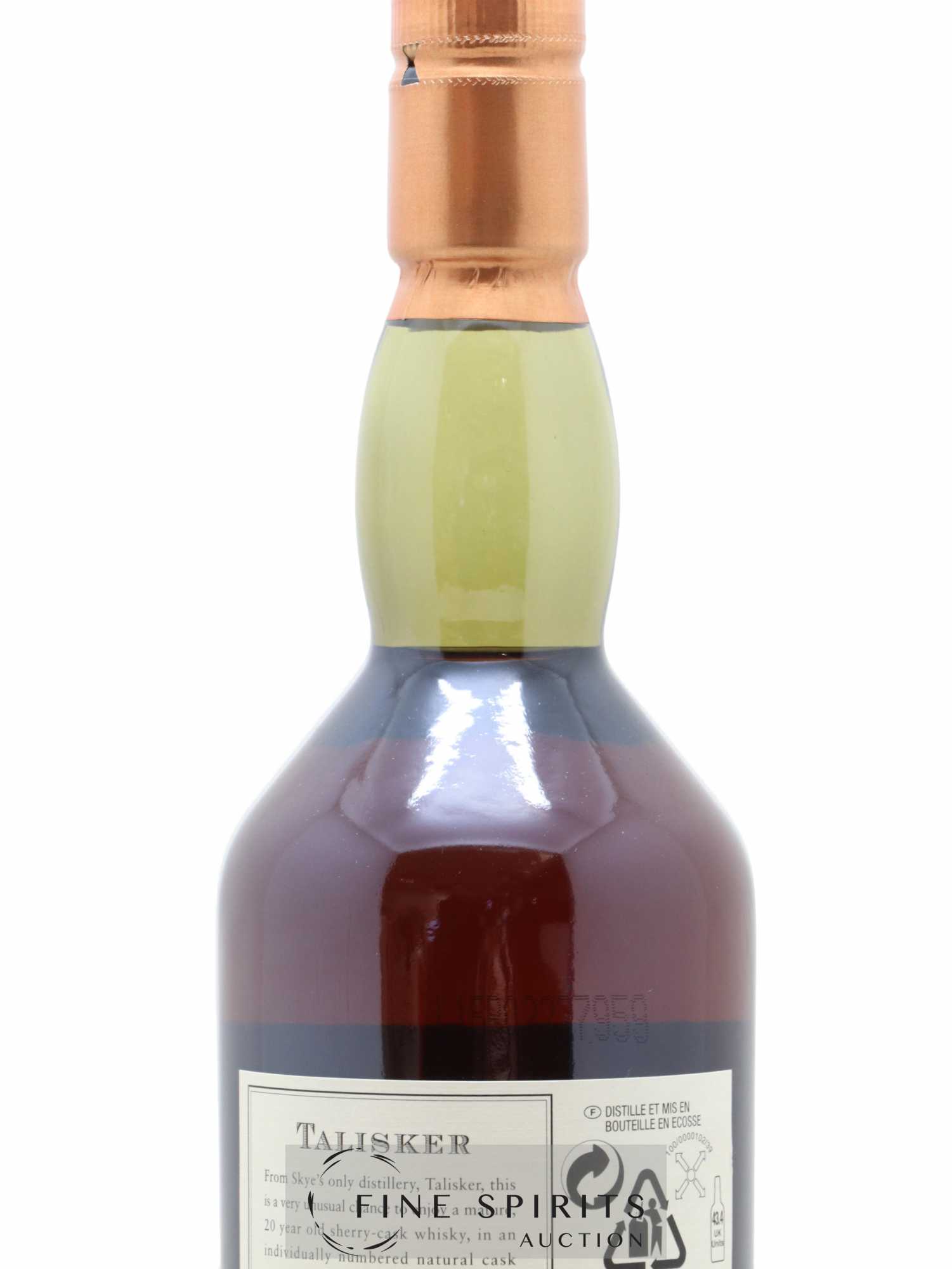 Talisker 20 years 1981 Of. Natural Cask Strength - One of 9000 - bottled 2002 Limited Edition - Lot de 1 bouteille - 3