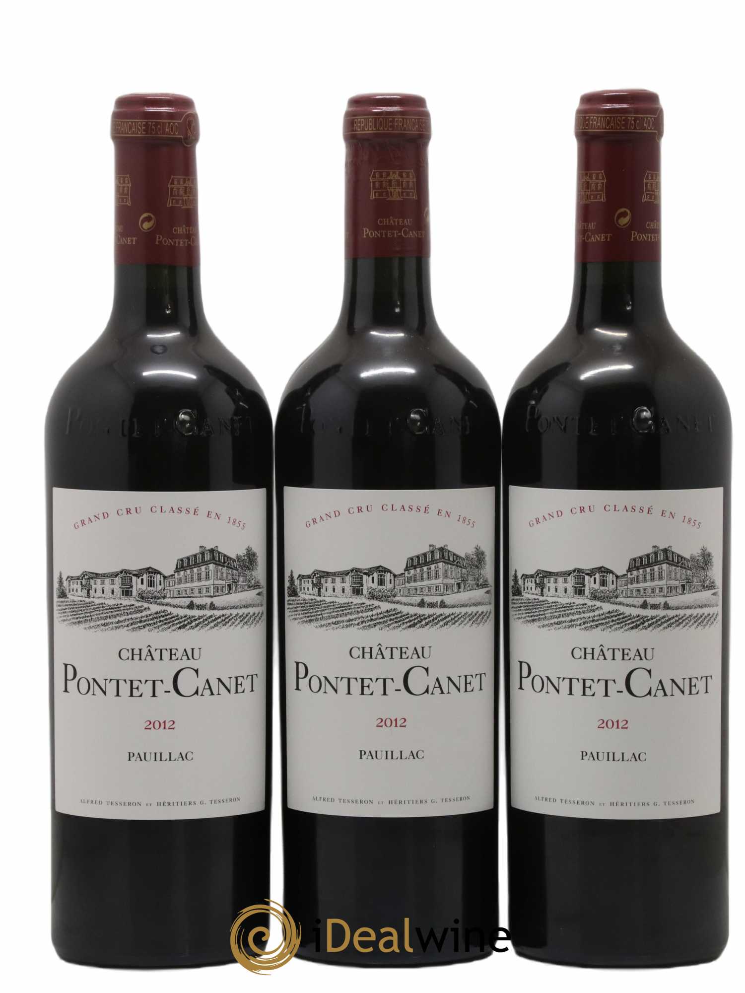 Château Pontet Canet 5ème Grand Cru Classé 2012 - Lot de 12 bouteilles - 1