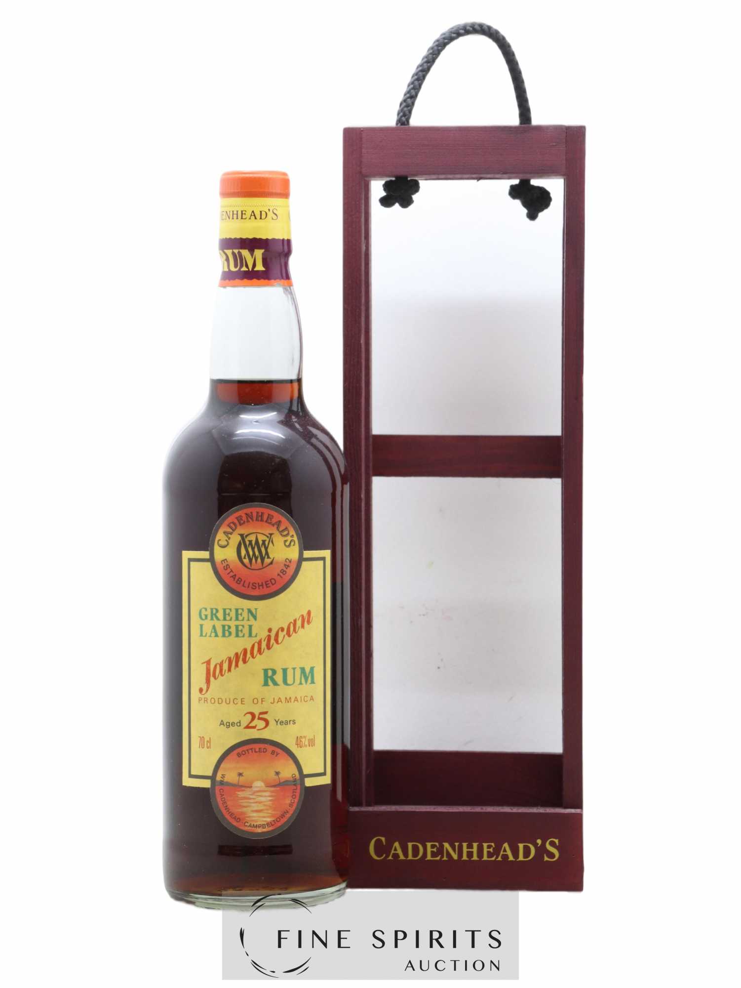 Green Label Jamaican Rum 25 years Cadenhead's - Posten von 1 Flasche - 0