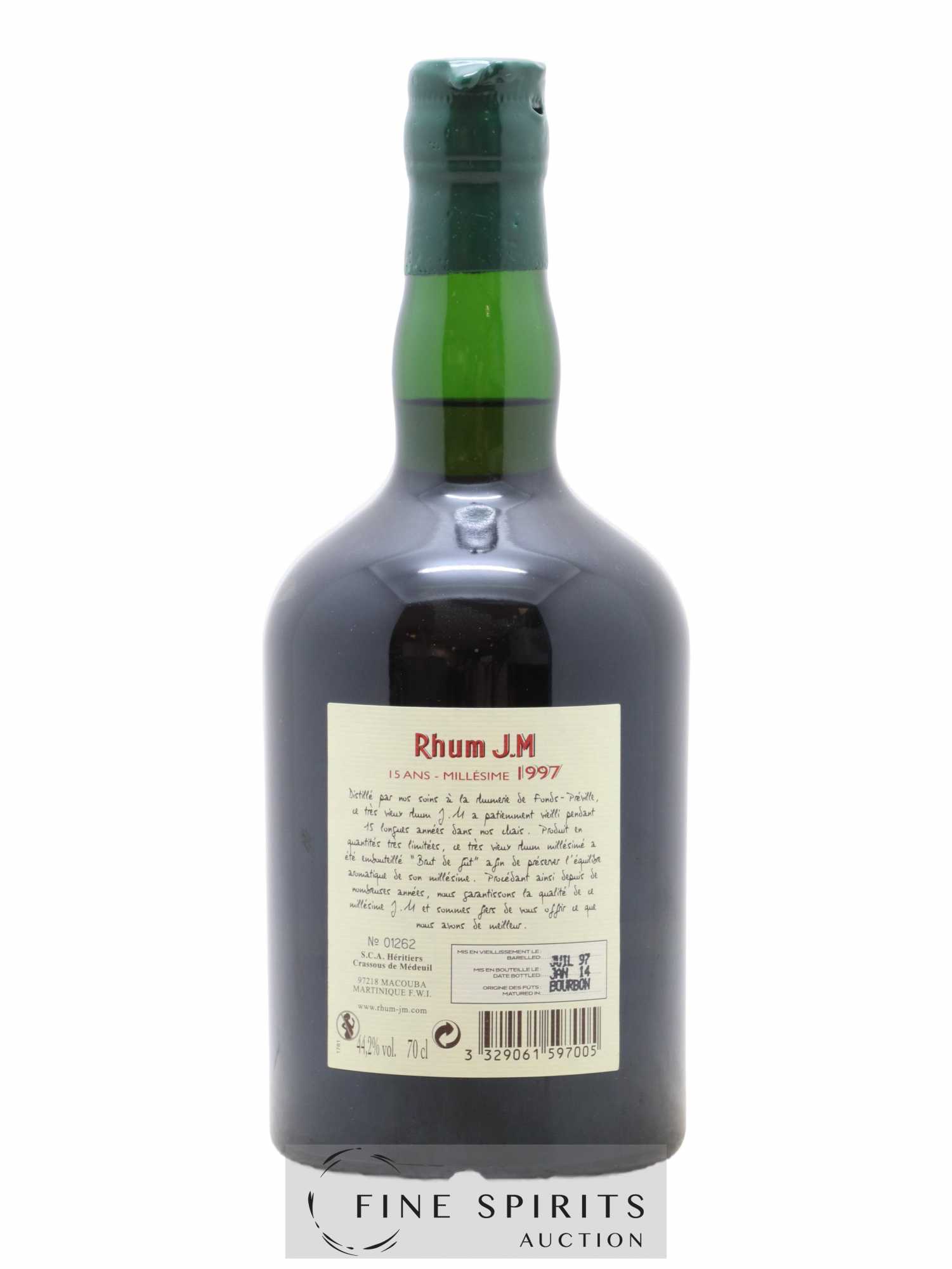 J.M 15 years 1997 Of. bottled 2014 - Lot de 1 bouteille - 2