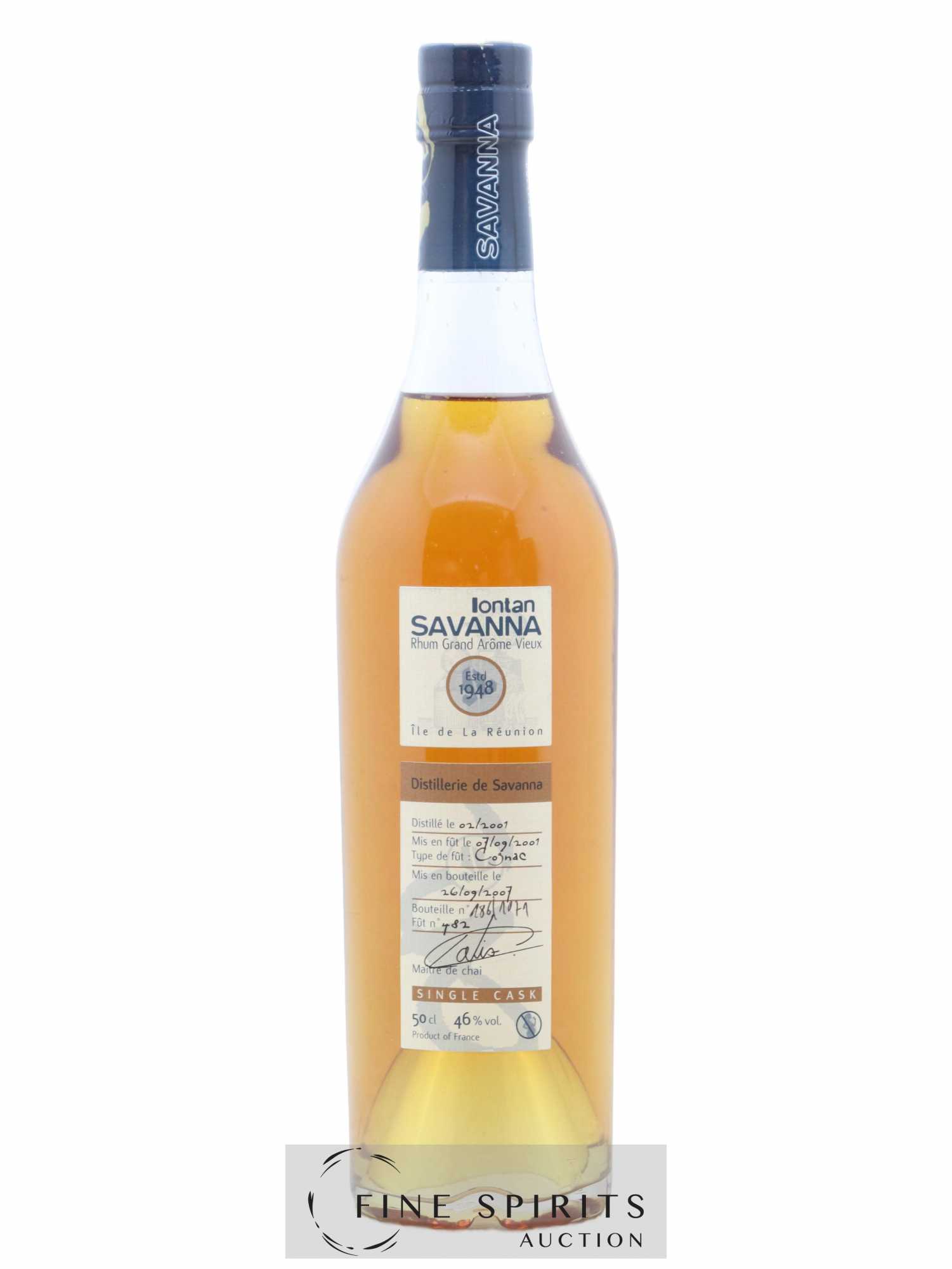 Savanna 2001 Of. Iontan Fût n°482 - One of 1071 - bottled 2007 - Lot de 1 bouteille - 1