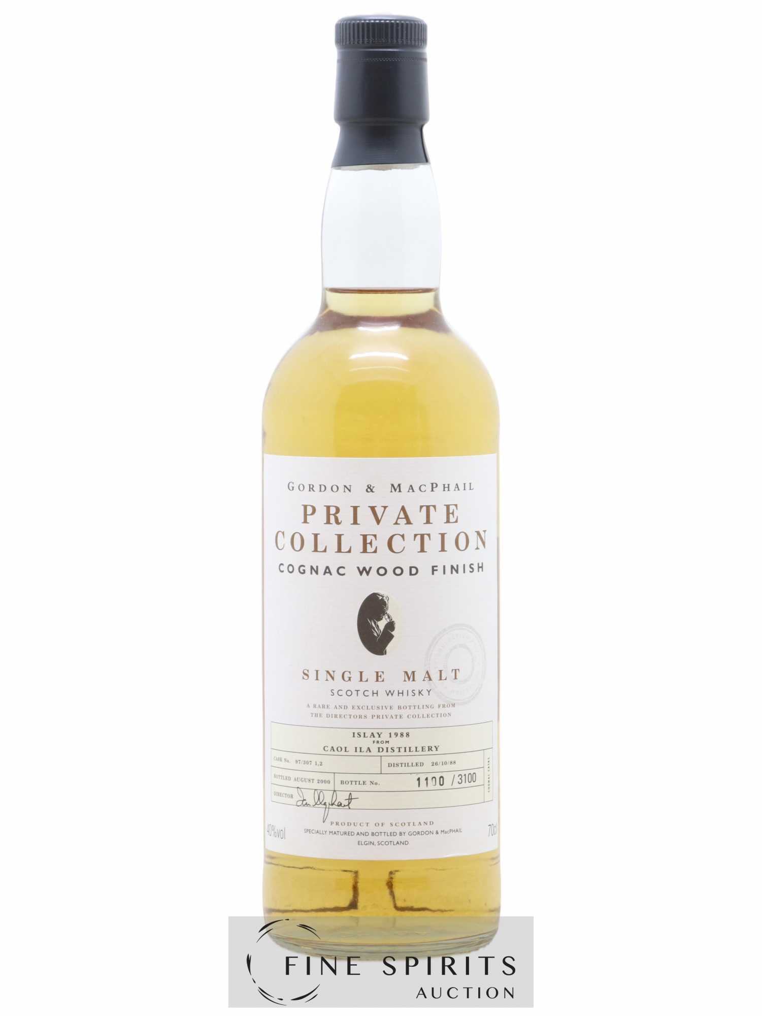 Caol Ila 1988 Gordon & MacPhail Cognac Wood Finish Cask n°97-307 1,2 - One of 3100 - bottled 2000 Private Collection - Lot de 1 bouteille - 1