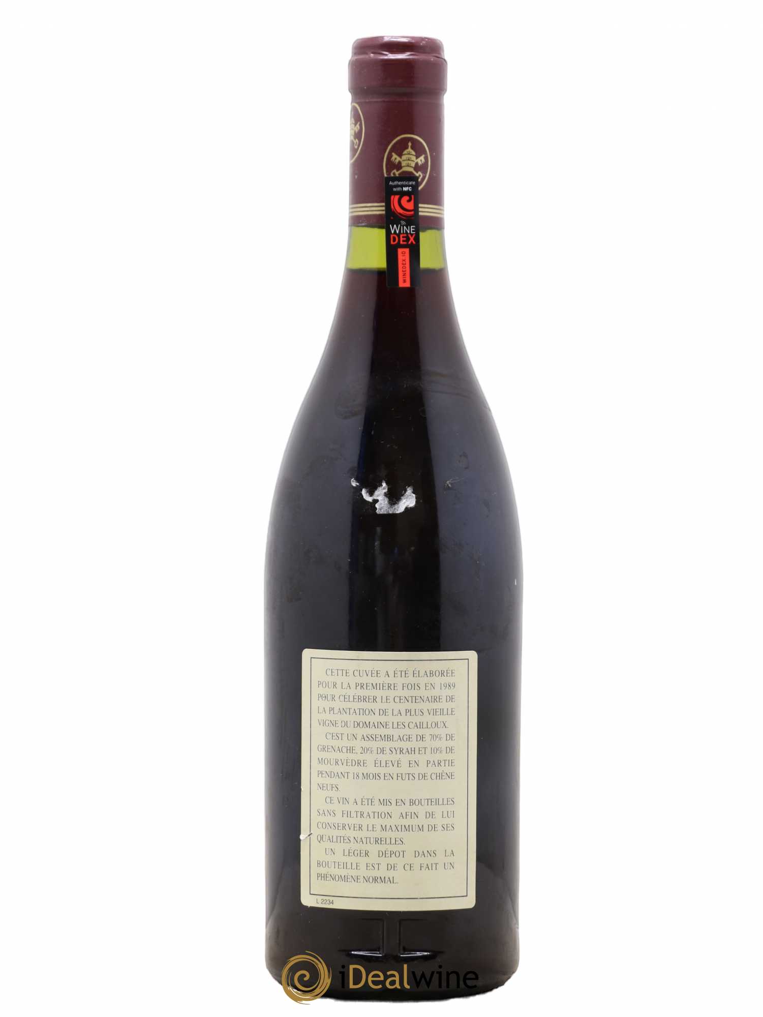 Châteauneuf-du-Pape Les Cailloux Cuvée Centenaire André Brunel 1990 - Lot de 1 bouteille - 1
