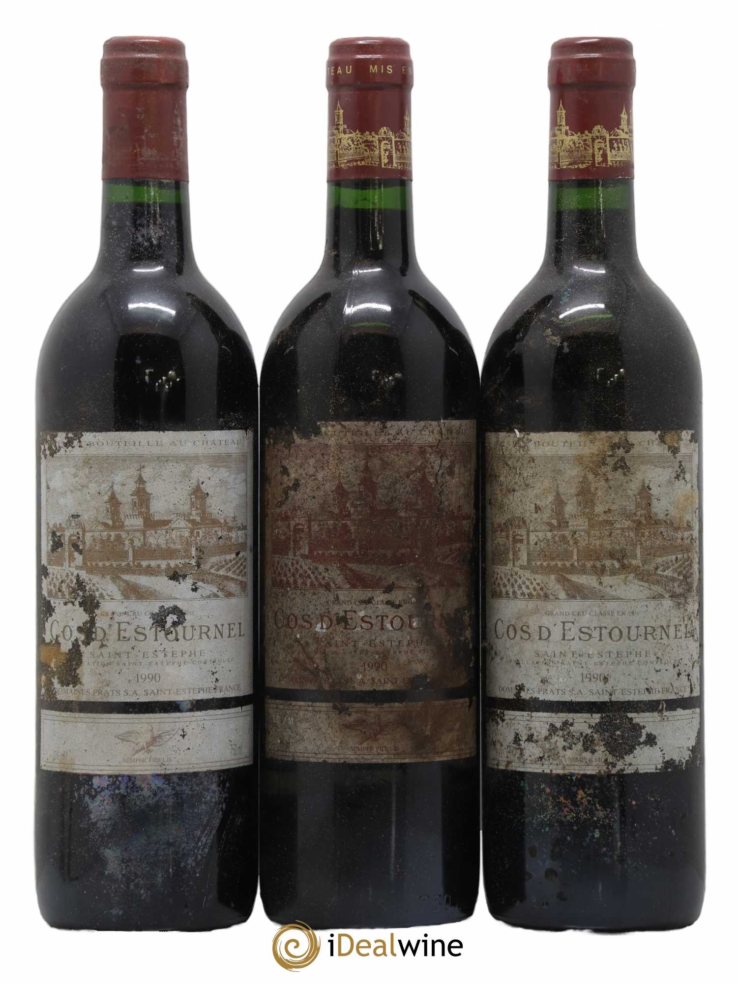 Cos d'Estournel 2ème Grand Cru Classé 1990 - Lotto di 3 bottiglie - 0