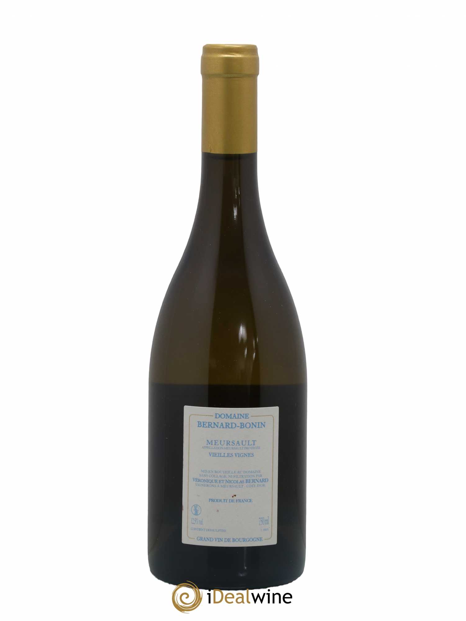 Meursault Vieilles Vignes Bernard Bonin 2018 - Lot de 1 bouteille - 1