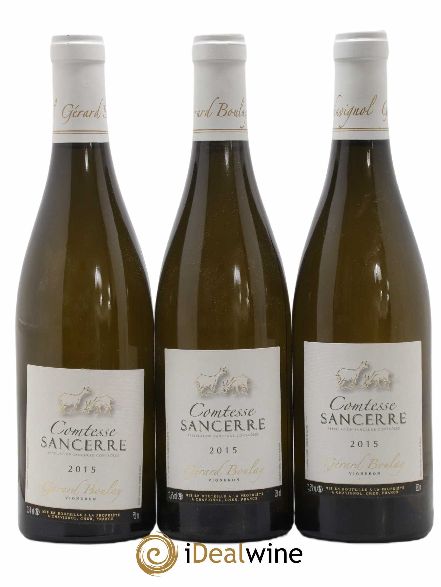 Sancerre Comtesse Gérard Boulay 2015 - Lot de 3 bouteilles - 0