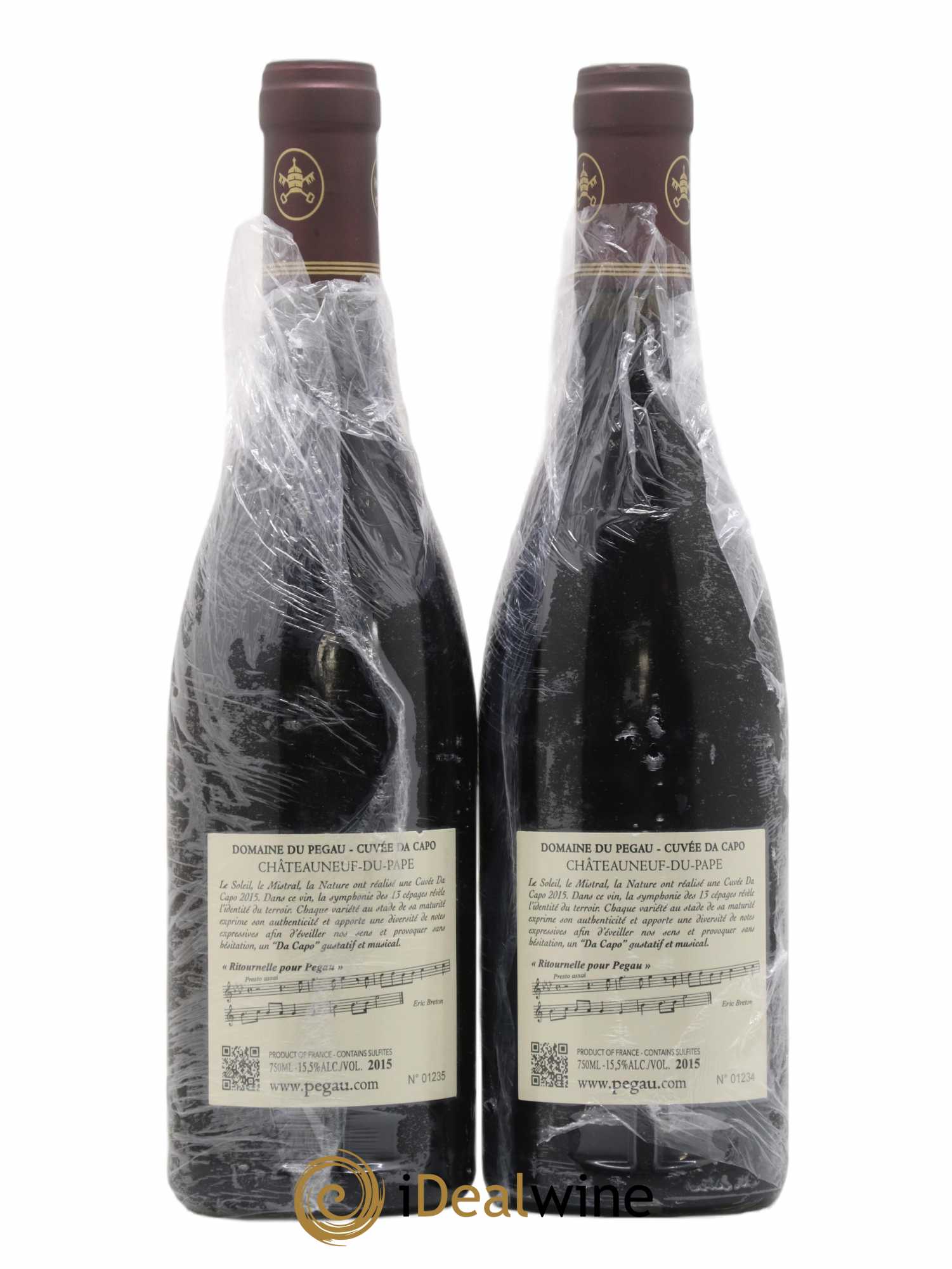 Châteauneuf-du-Pape Domaine du Pégau Cuvée Da Capo Paul et Laurence Féraud 2015 - Lot de 2 bouteilles - 1