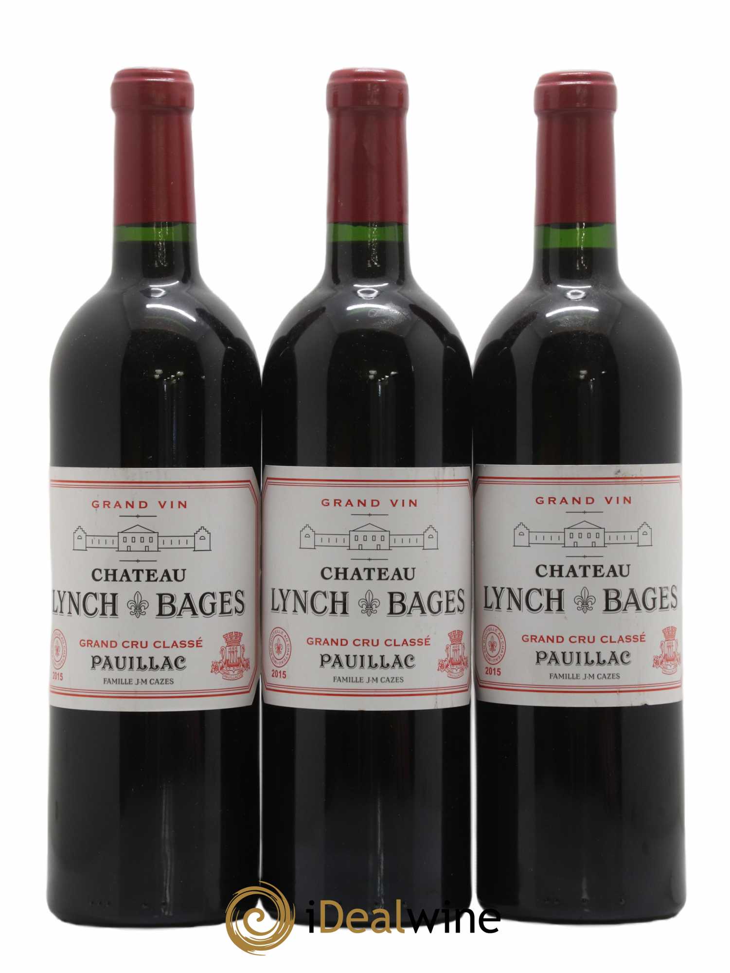Château Lynch Bages 5ème Grand Cru Classé 2015 - Lot de 3 bouteilles - 0