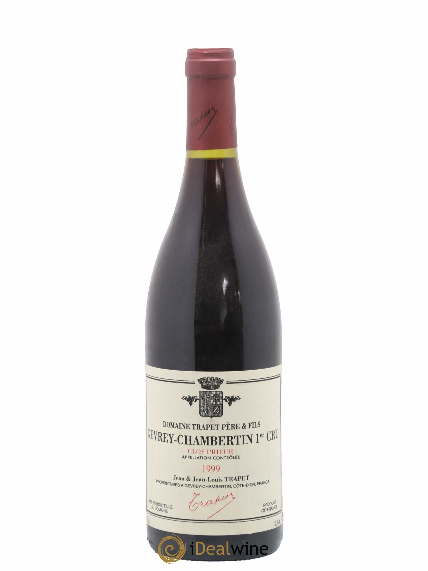 Gevrey-Chambertin 1er Cru Clos Prieur Domaine Trapet 1999 - Lot de 1 bouteille - 0