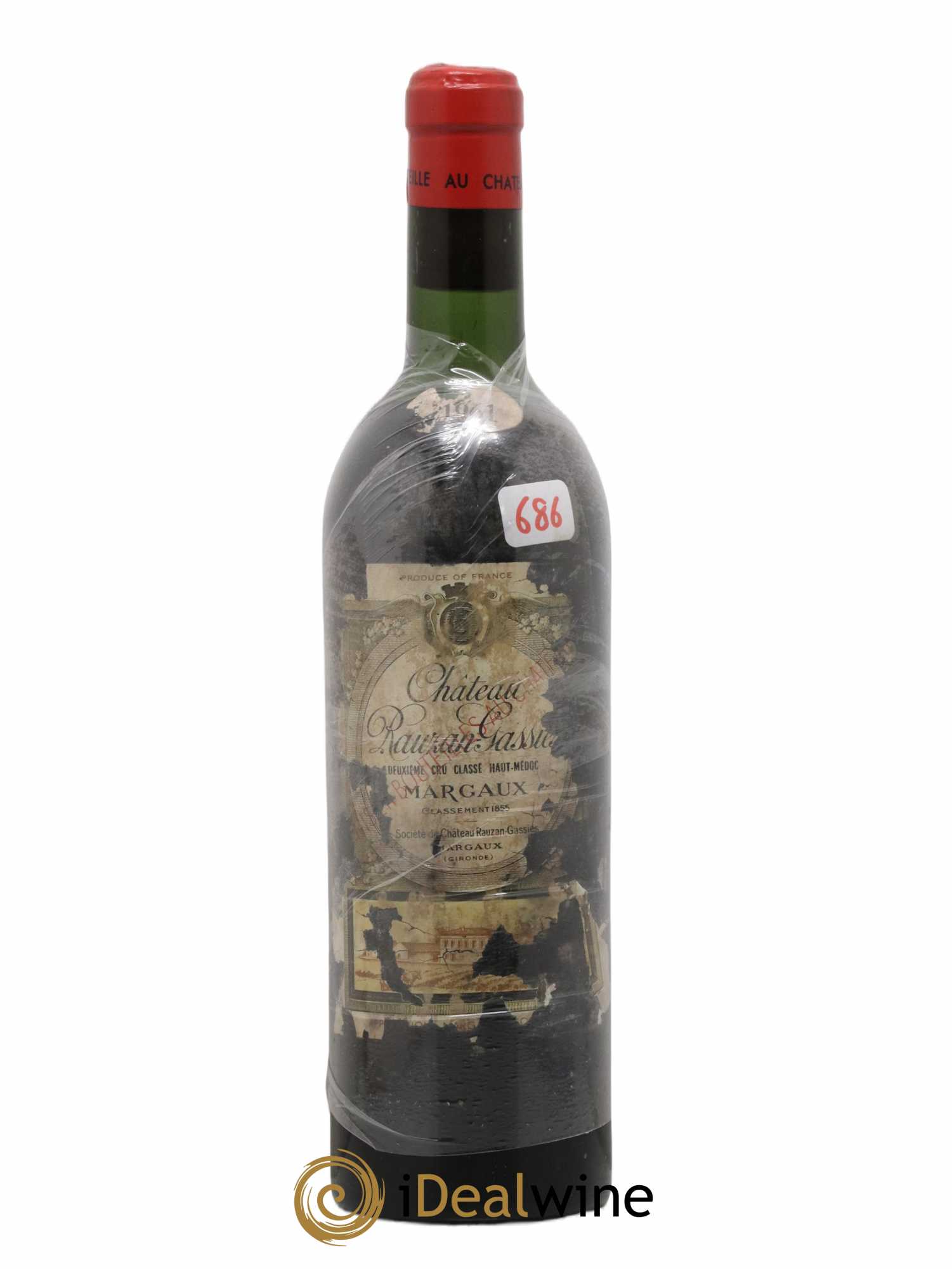 Château Rauzan-Gassies 2ème Grand Cru Classé 1961 - Lot de 1 bouteille - 0