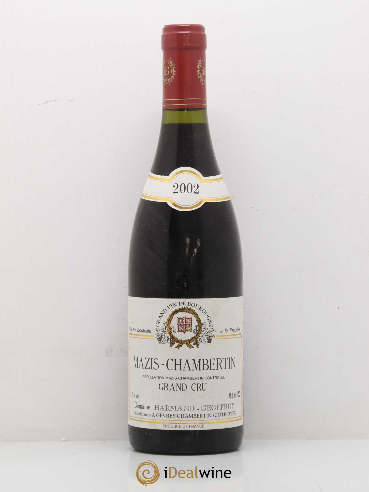 Mazis-Chambertin Grand Cru Harmand-Geoffroy (Domaine) 2002 - Lot de 1 bouteille - 0