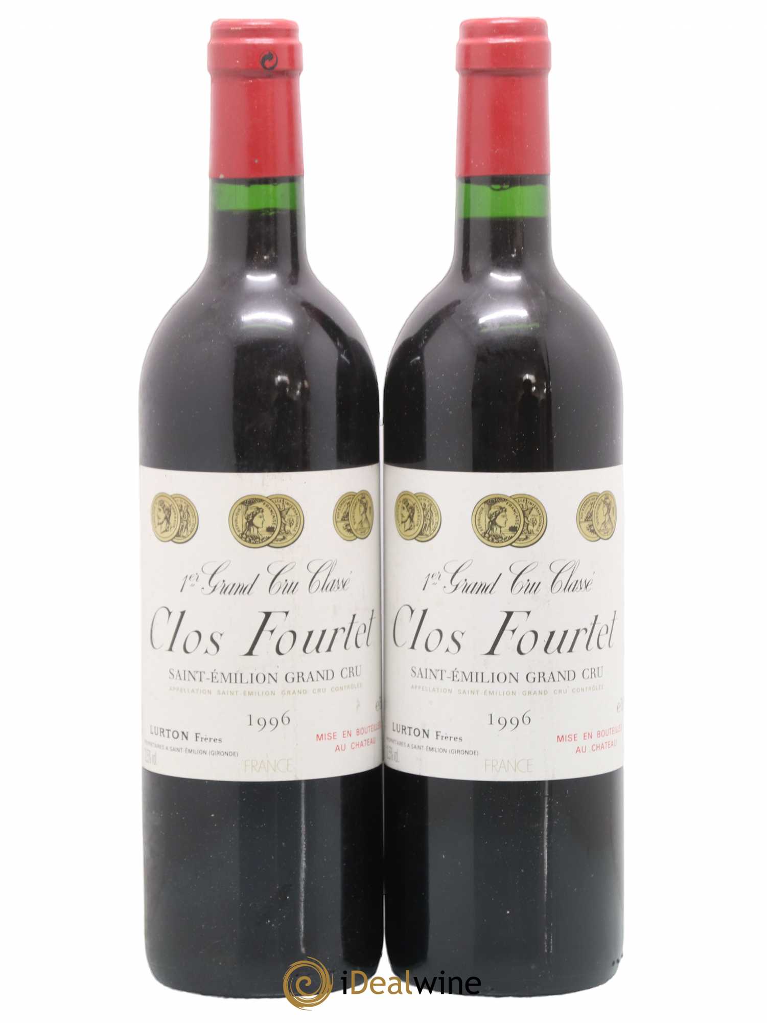 Clos Fourtet 1er Grand Cru Classé B 1996 - Lot de 2 bouteilles - 0