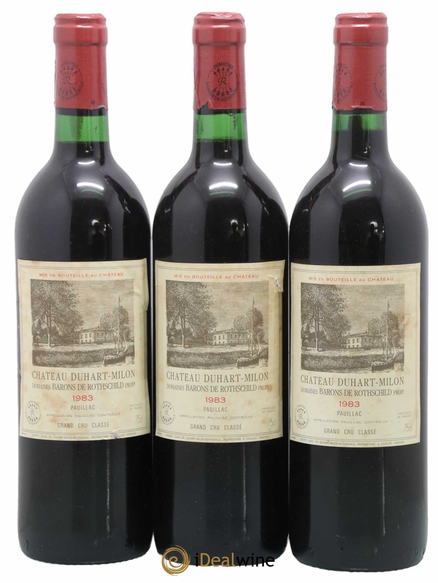 Château Duhart-Milon 4ème Grand Cru Classé 1983 - Lot de 3 bouteilles - 0