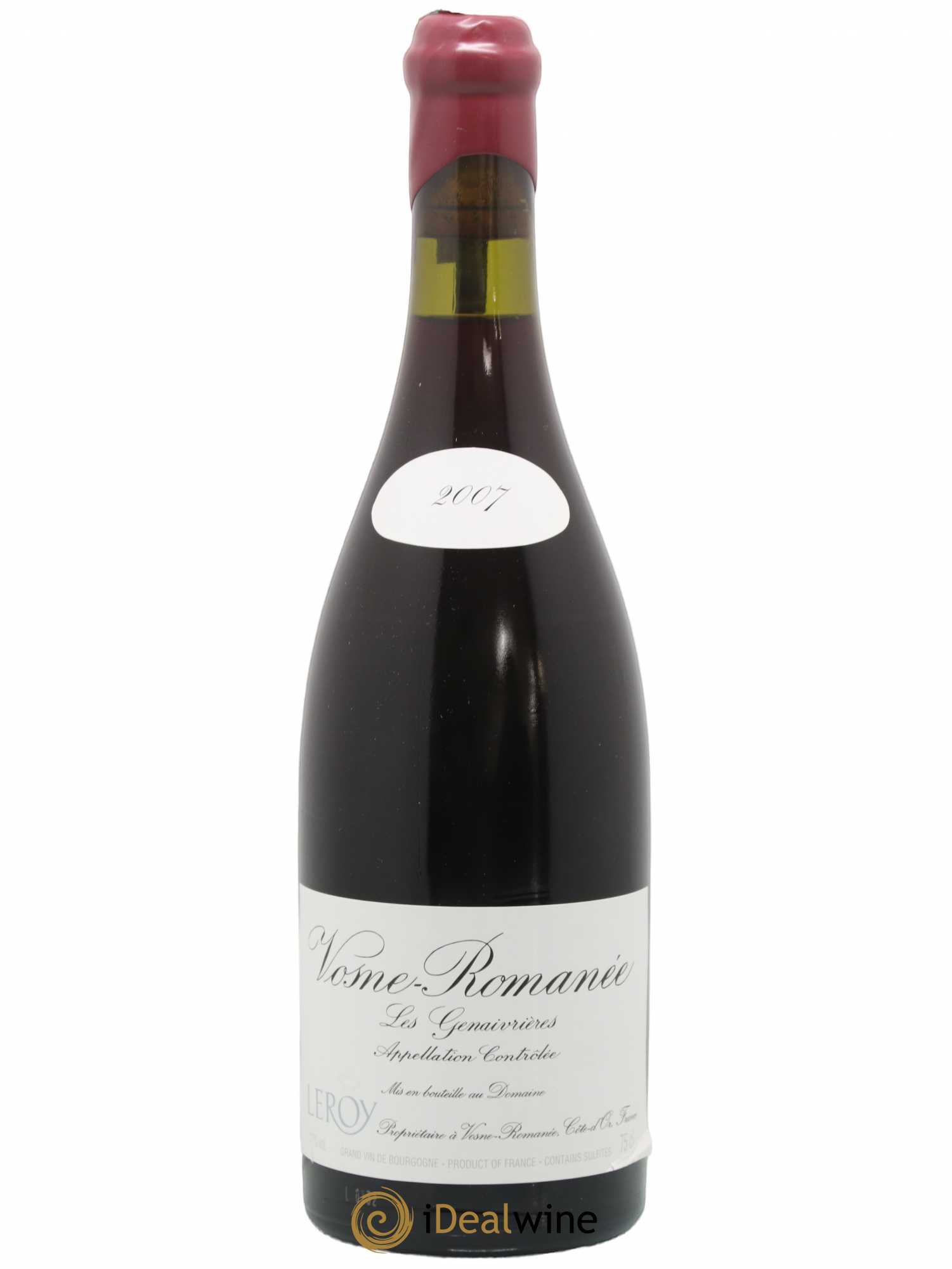 Vosne-Romanée Les Genaivrières Leroy (Domaine) 2007 - Lot de 1 bouteille - 0