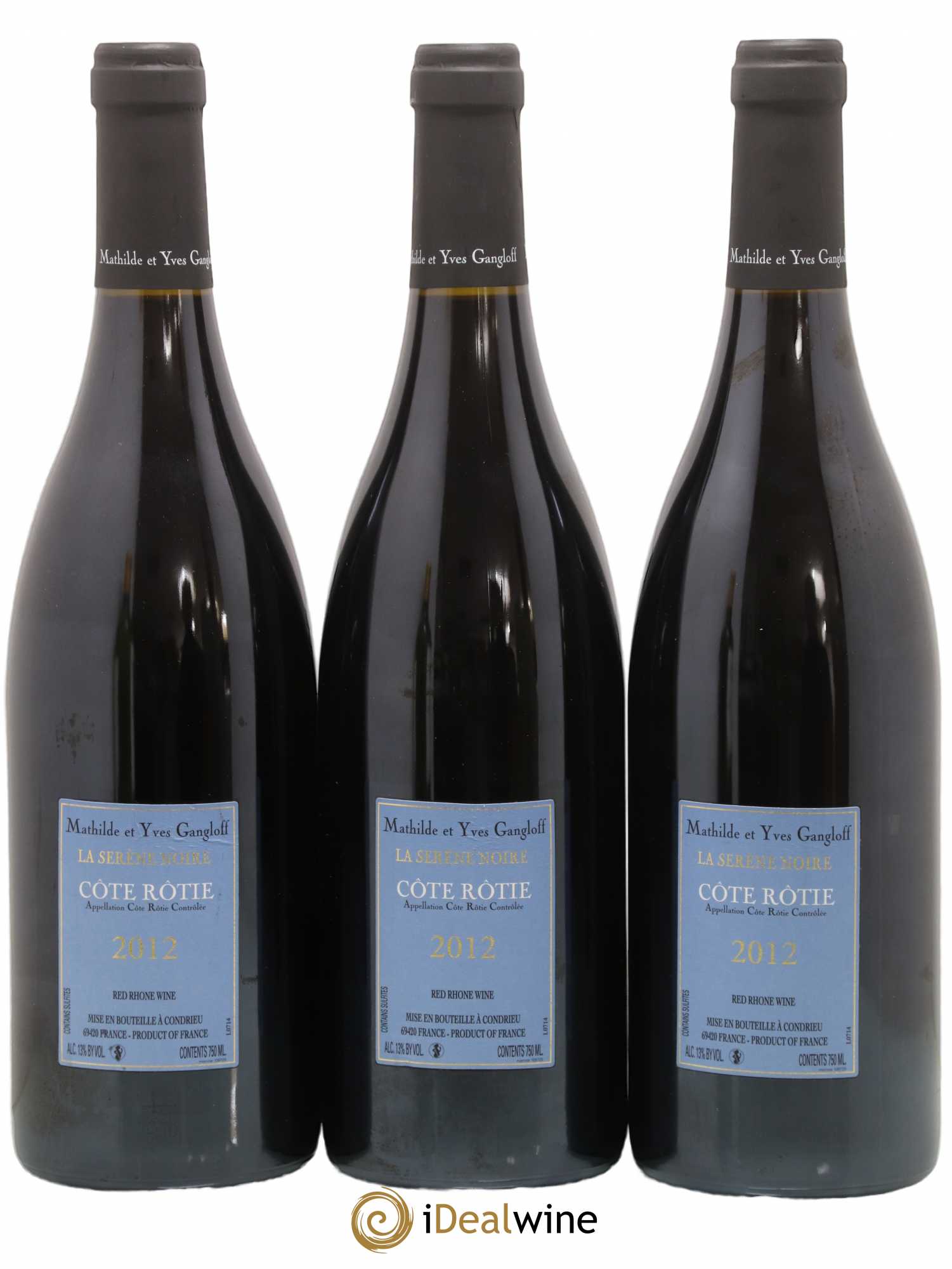 Côte-Rôtie La Sereine Noire Gangloff (Domaine)  2012 - Lot de 3 bouteilles - 1