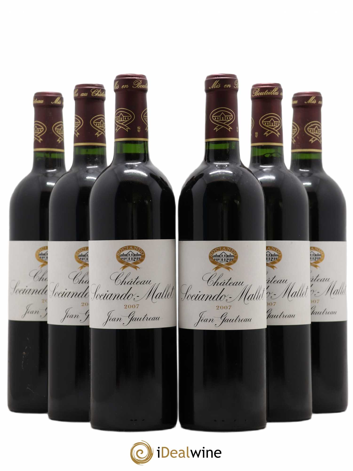 Château Sociando Mallet (sans prix de réserve) 2007 - Lot de 6 bouteilles - 0