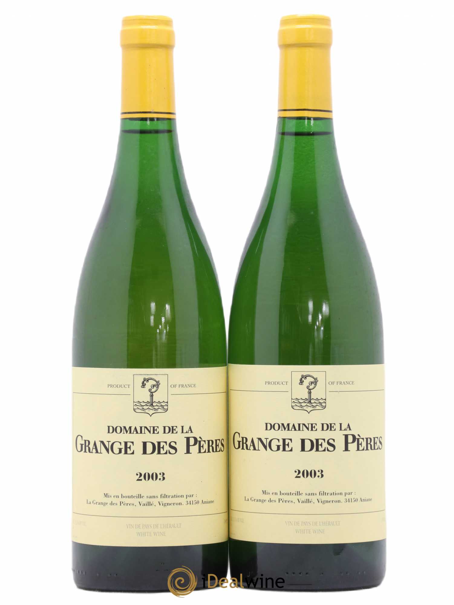 Pays d'Hérault Grange des Pères Laurent Vaillé 2003 - Lot de 2 bouteilles - 0