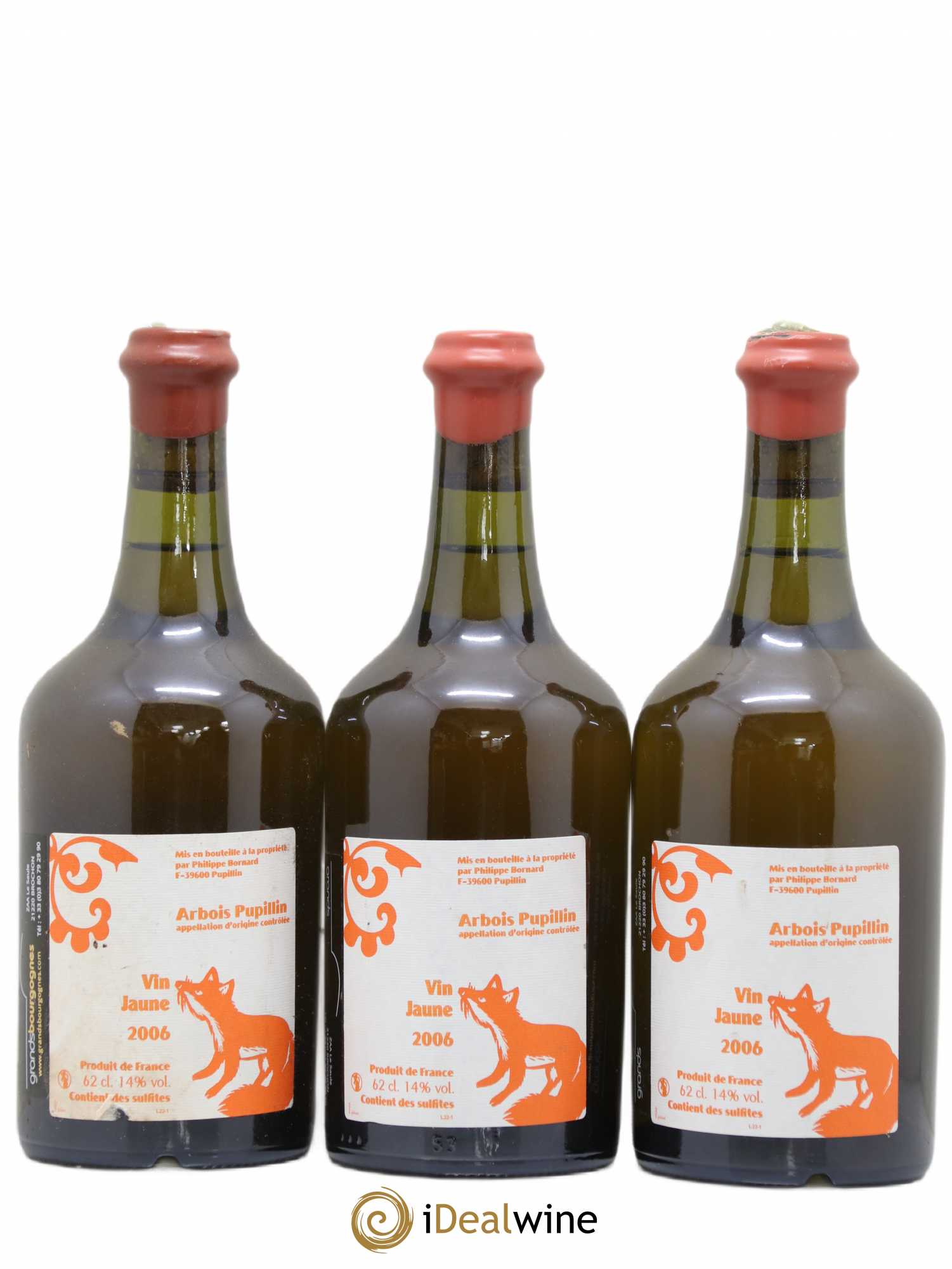 Arbois Pupillin Vin Jaune Bornard (sans prix de réserve) 2006 - Lot de 3 bouteilles - 0