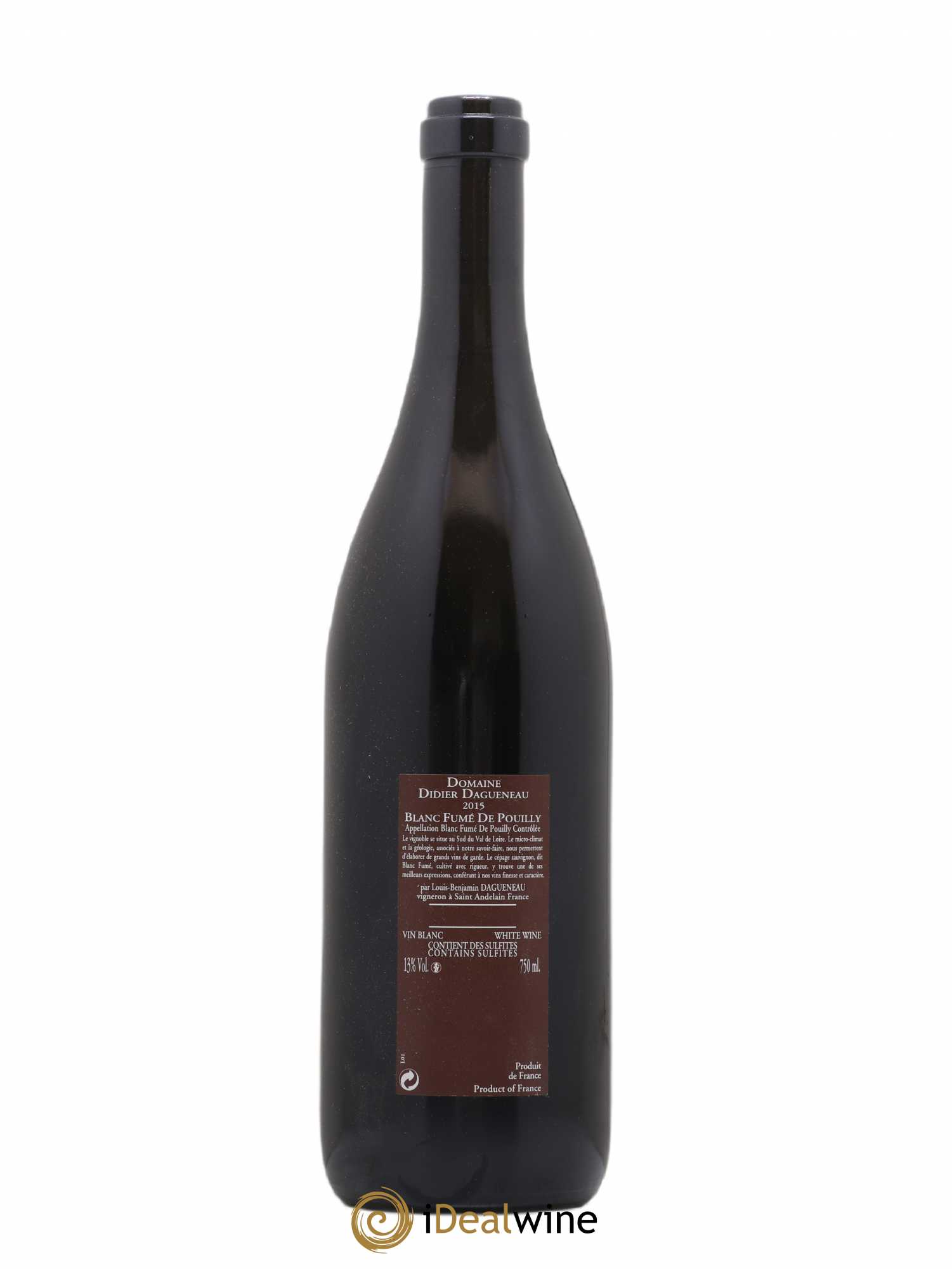 Vin de France (anciennement Pouilly-Fumé) Pur Sang Dagueneau (Domaine Didier - Louis-Benjamin) (sans prix de réserve) 2015 - Lot de 1 bouteille - 1