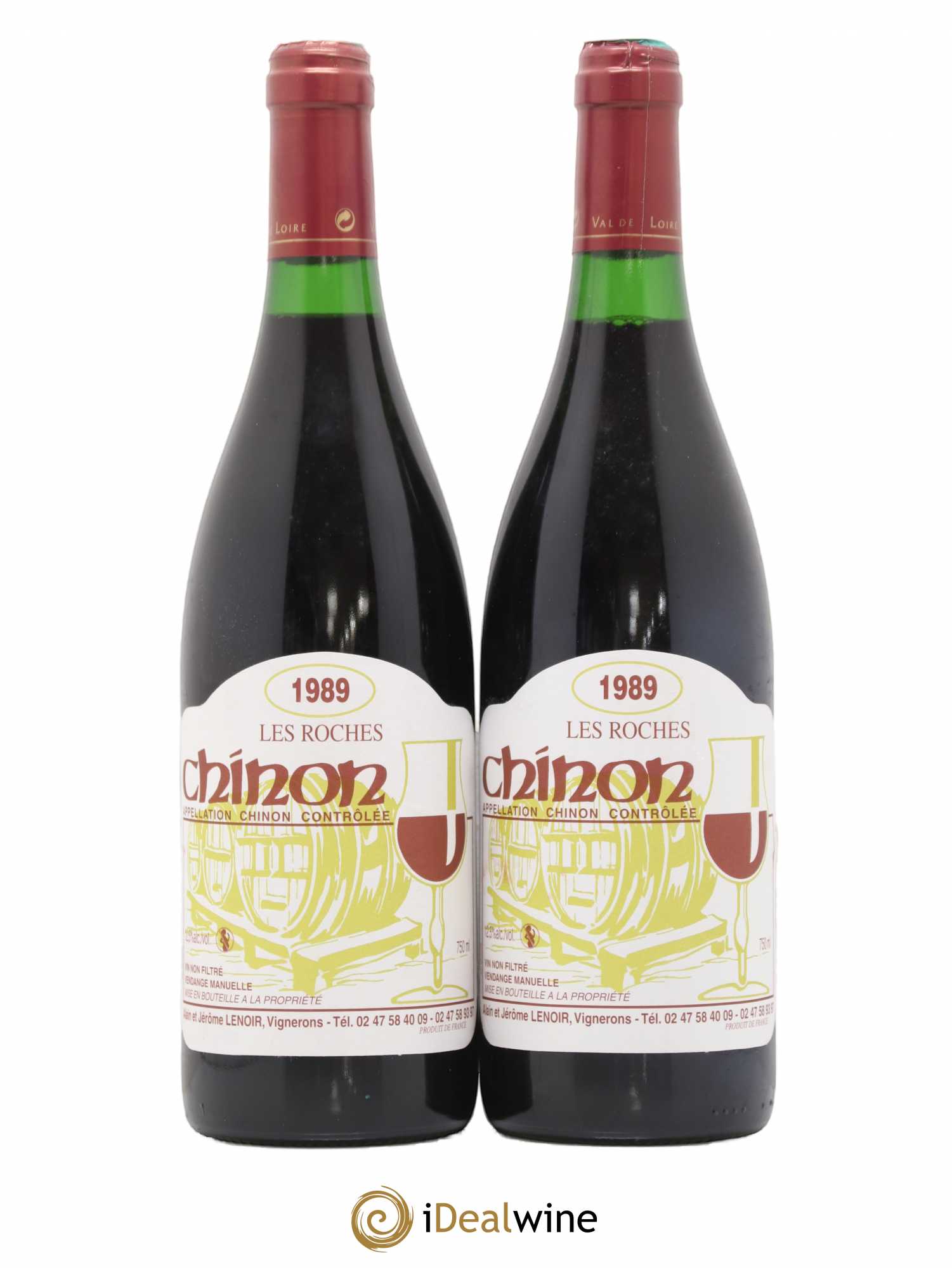 Chinon Les Roches Lenoir (Domaine) (sans prix de réserve) 1989 - Lot de 2 bouteilles - 0