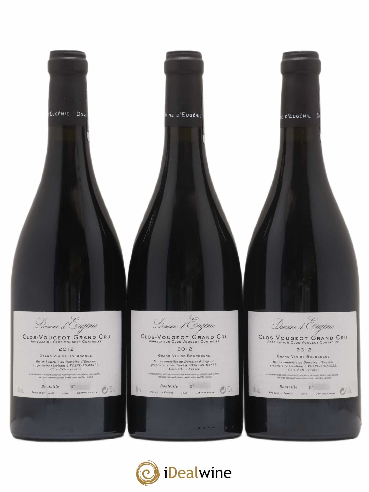 Clos de Vougeot Grand Cru Domaine René Engel - Domaine Eugénie 2012 - Lot de 3 bouteilles - 1