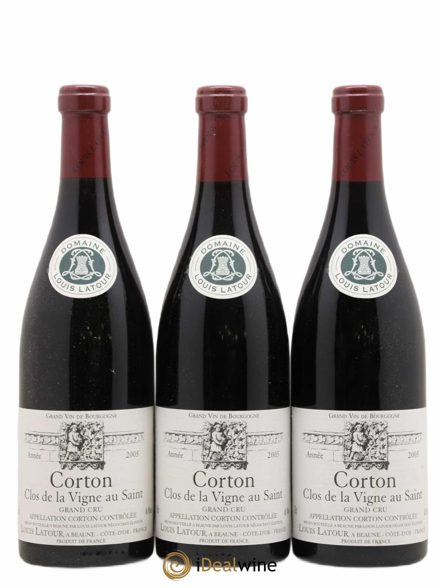Corton Grand Cru Clos de la vigne au Saint Louis Latour 2005 - Lot de 6 bouteilles - 1
