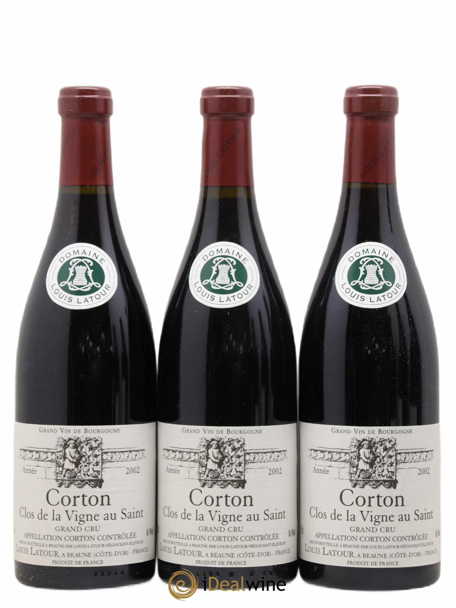 Corton Grand Cru Clos de la vigne au Saint Louis Latour  (sans prix de réserve) 2002 - Lot de 6 bouteilles - 1