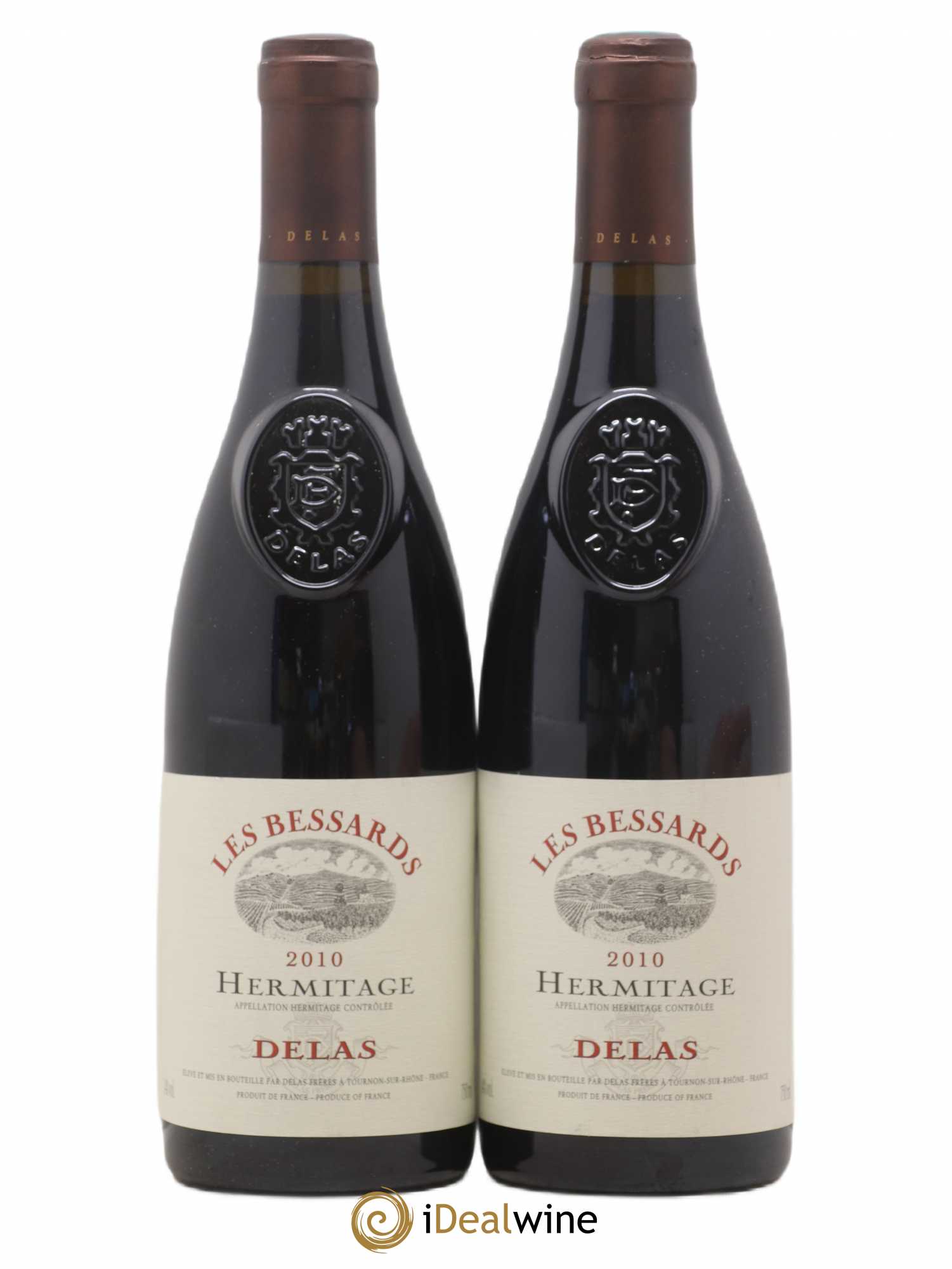 Hermitage Les Bessards Delas Frères (sans prix de réserve) 2010 - Lot de 2 bouteilles - 0