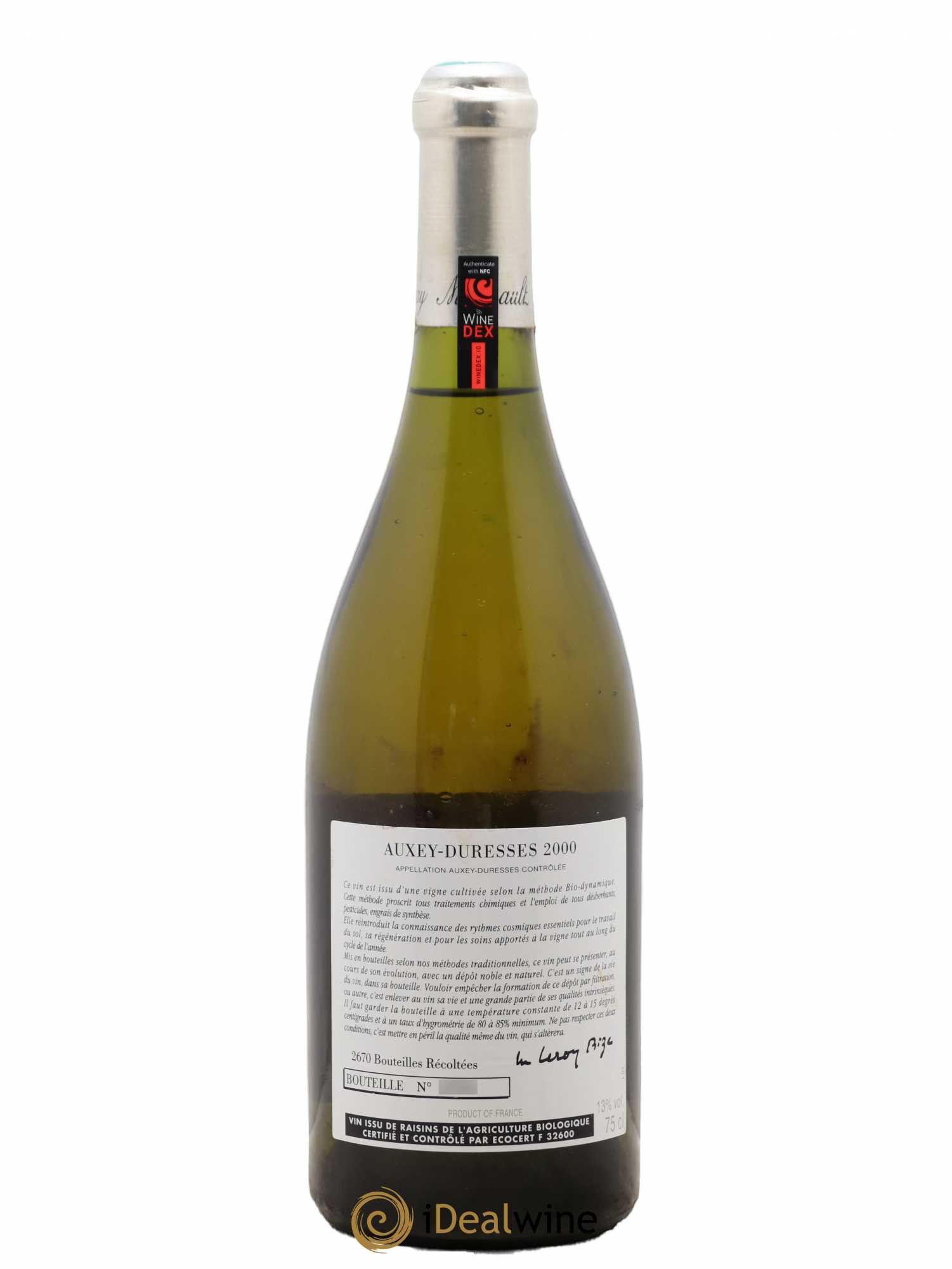 Auxey-Duresses d'Auvenay (Domaine) 2000 - Lot de 1 bouteille - 1