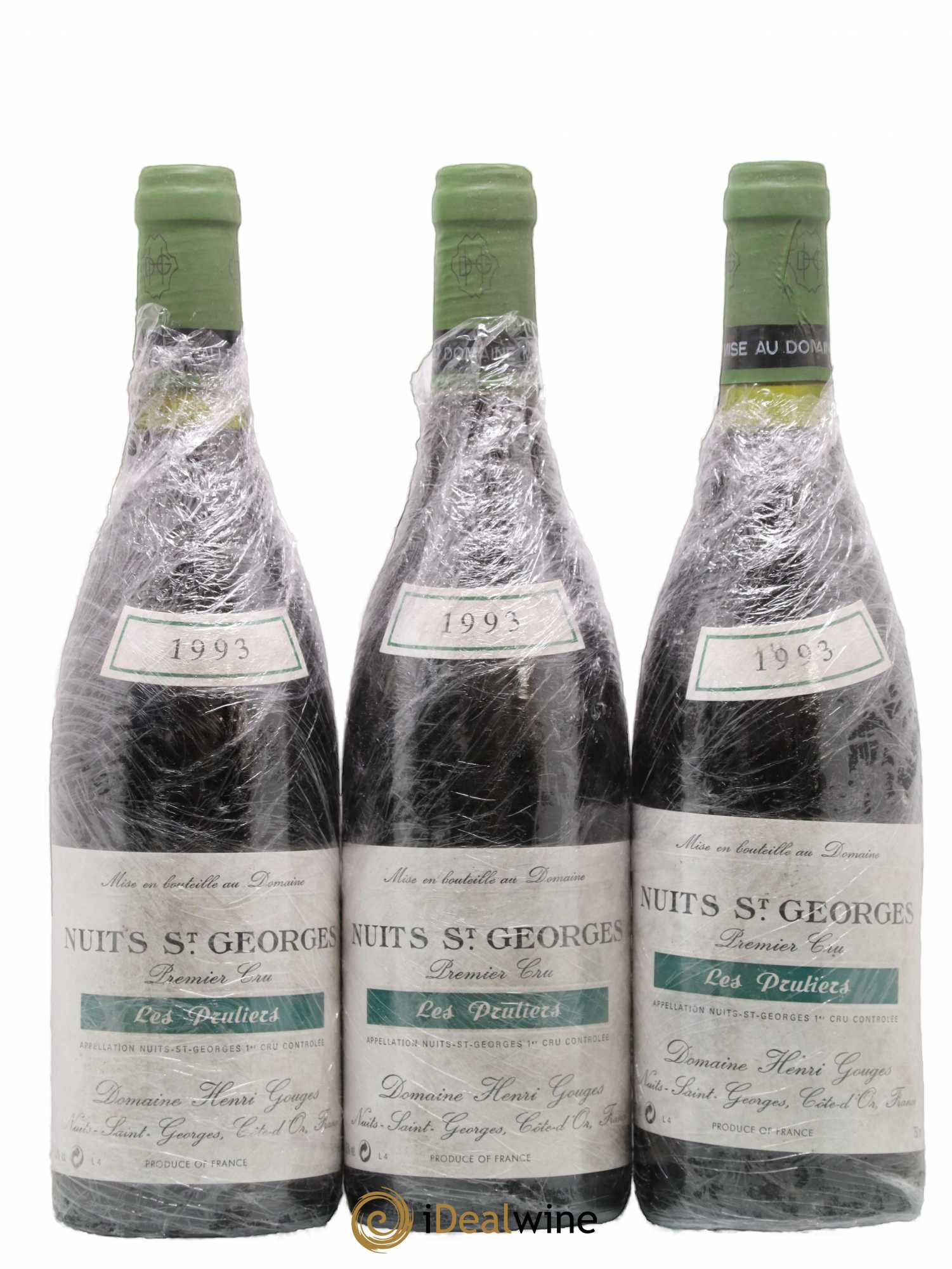 Nuits-Saint-Georges 1er Cru Les Pruliers Henri Gouges 1993 - Lot de 3 bouteilles - 0