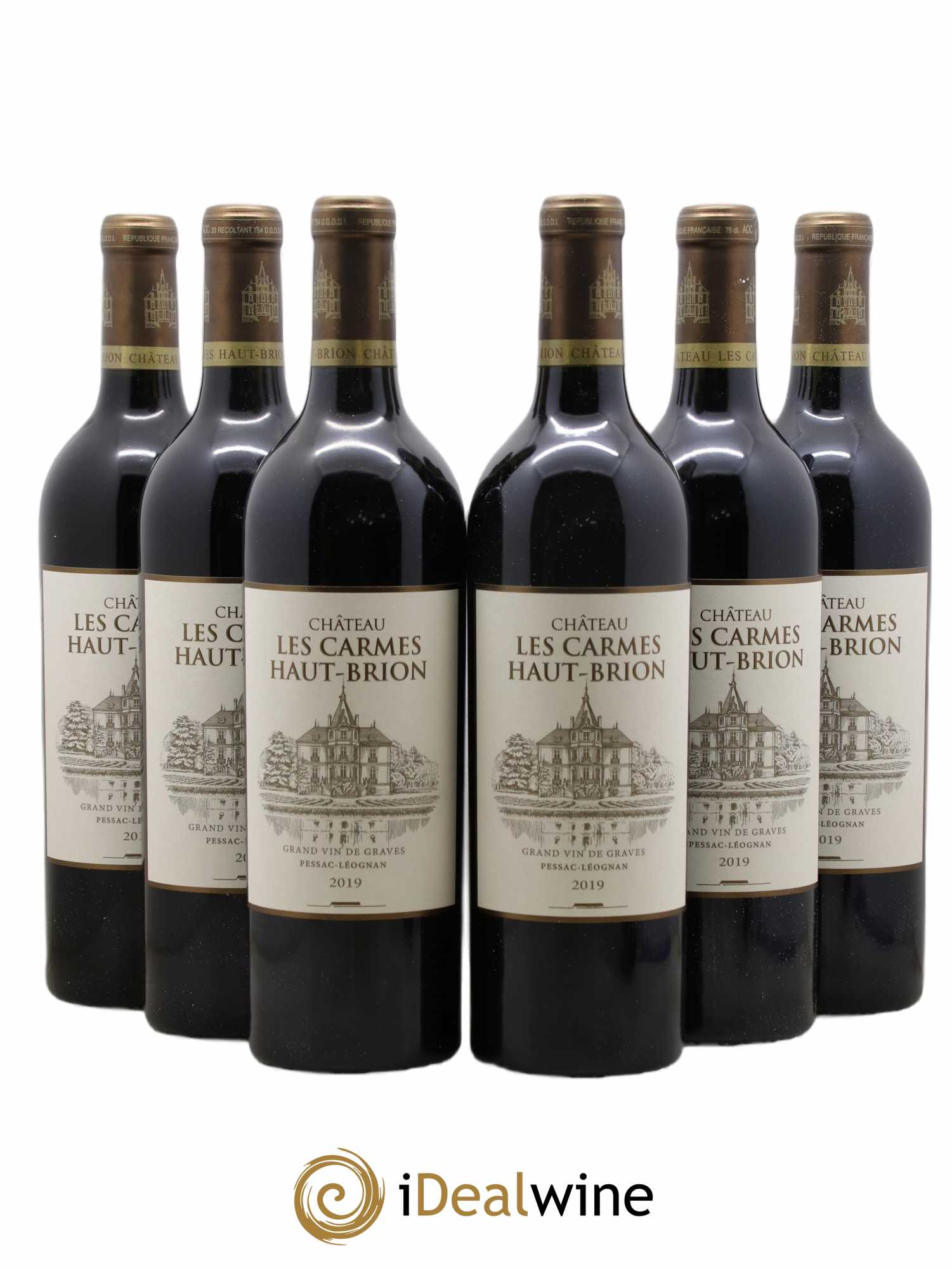 Château Les Carmes Haut-Brion (no reserve) 2019 - Lot of 6 bottles - 0