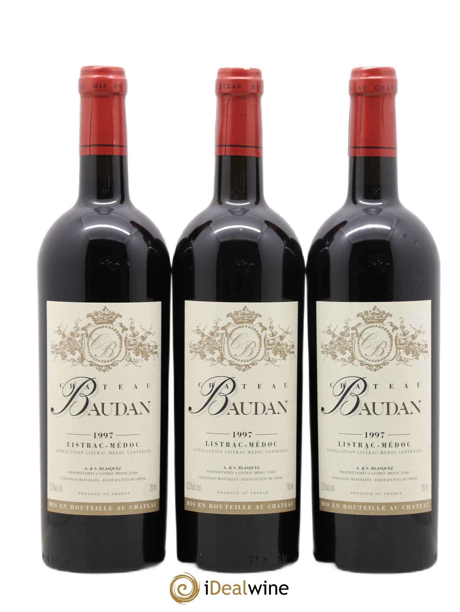 Listrac-Médoc (sans prix de réserve) 1997 - Lot de 3 bouteilles - 0