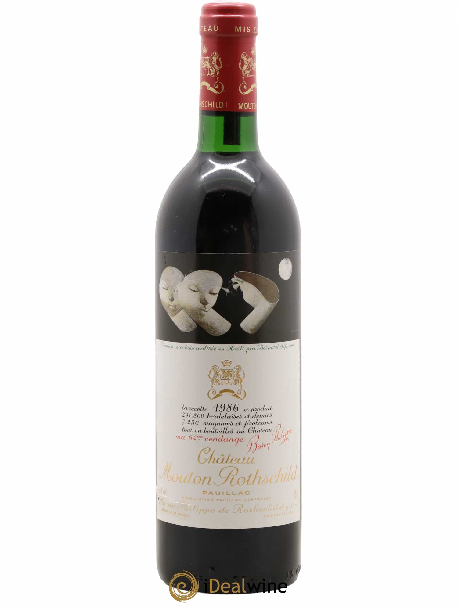 Château Mouton Rothschild 1er Grand Cru Classé 1986 - Lot de 1 bouteille - 0