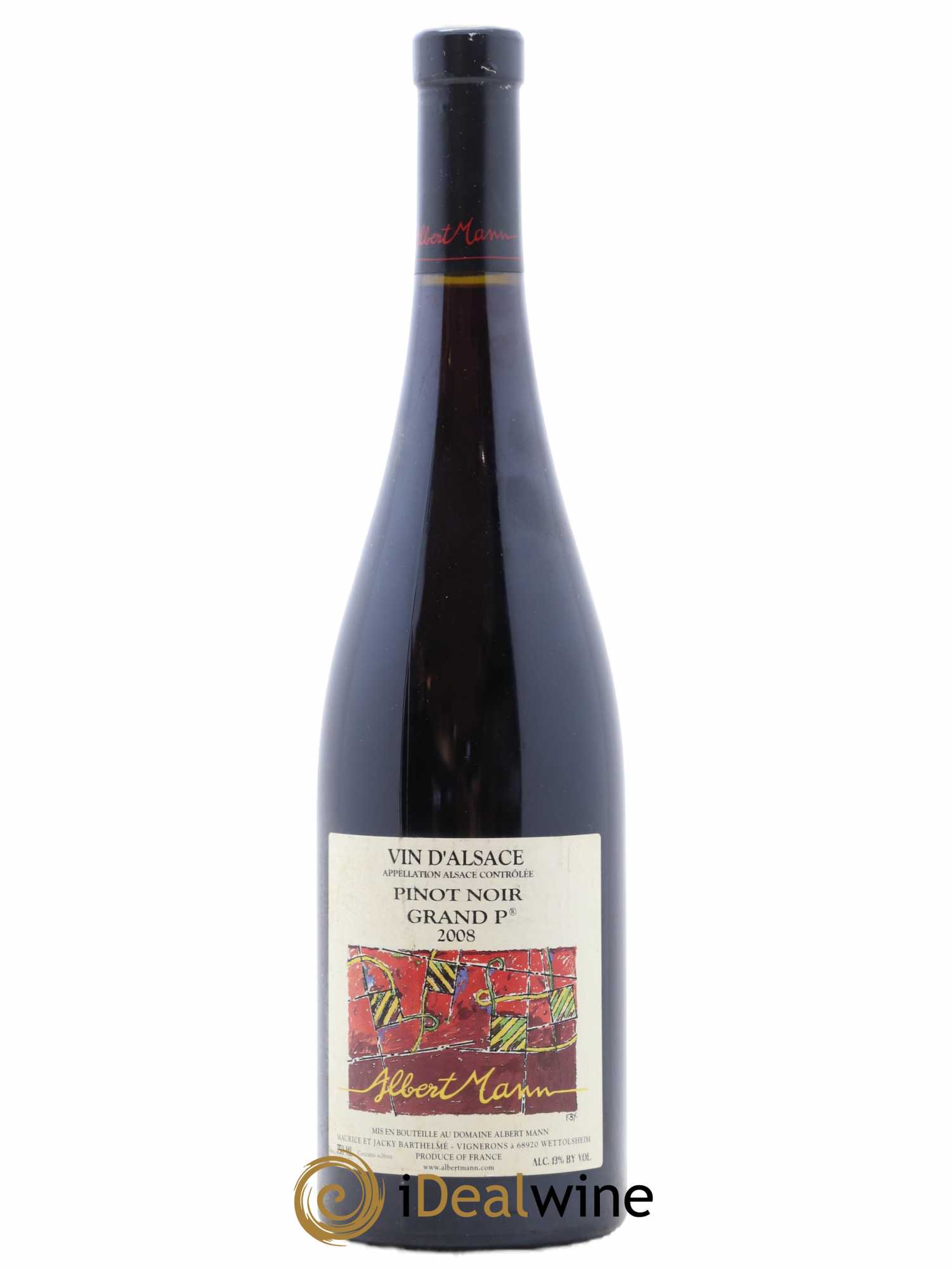 Alsace Pinot Noir Grand P Albert Mann 2008 - Lot de 1 bouteille - 0