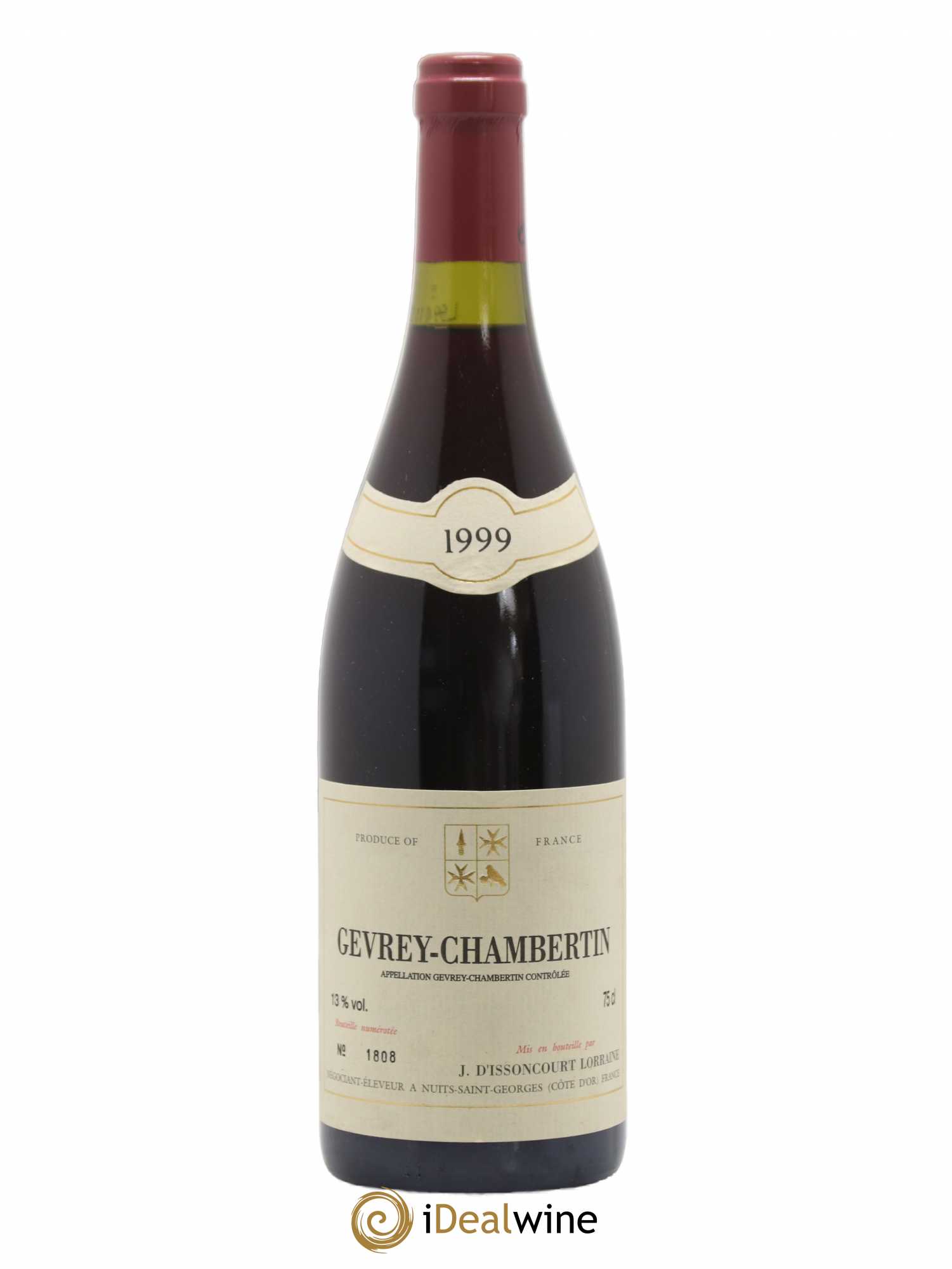 Gevrey-Chambertin D'Issoncourt Lorraine 1999 - Lot de 1 bouteille - 0