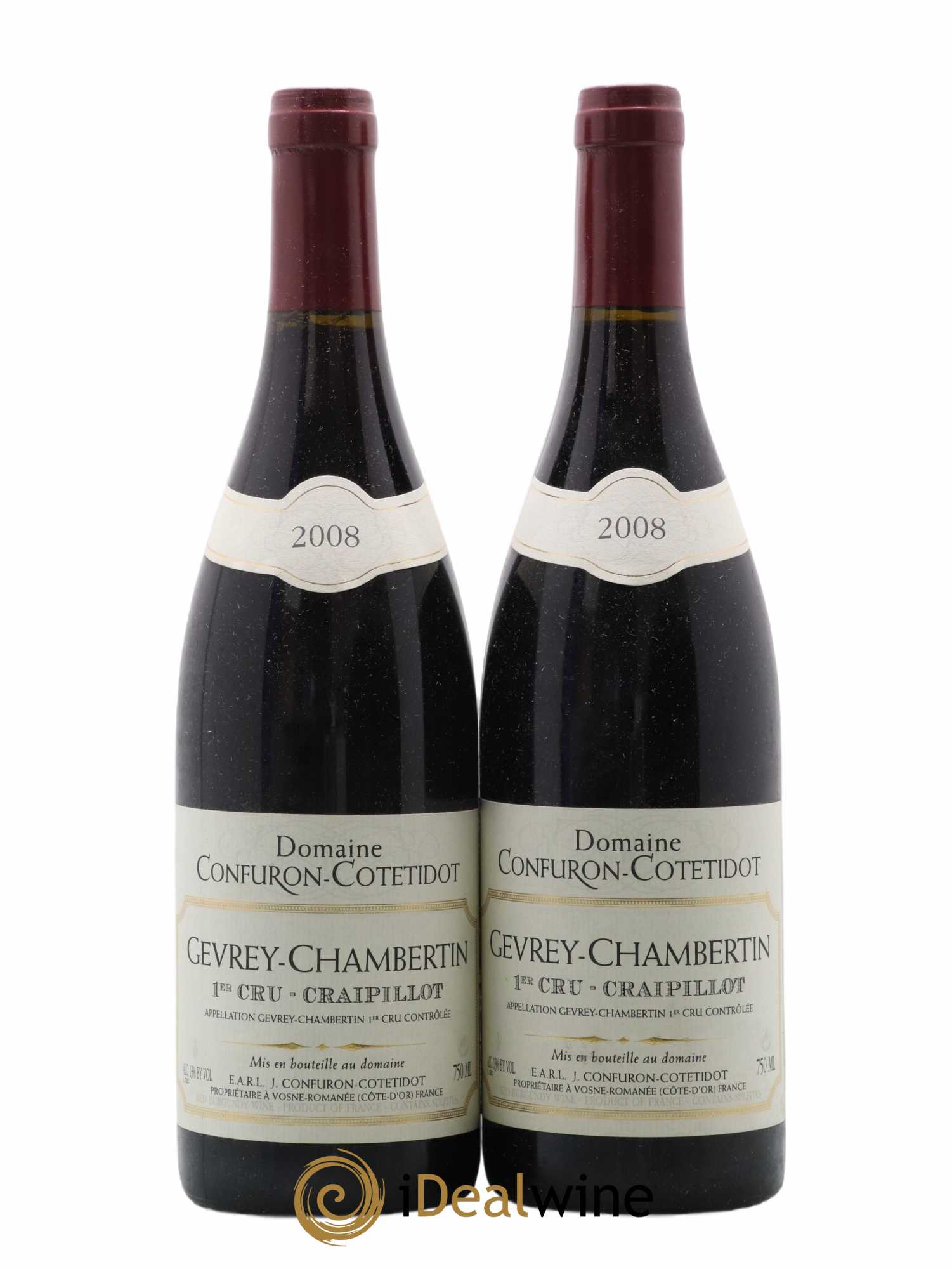 Gevrey-Chambertin 1er Cru Craipillot Confuron-Cotetidot 2008 - Lot de 2 bouteilles - 0