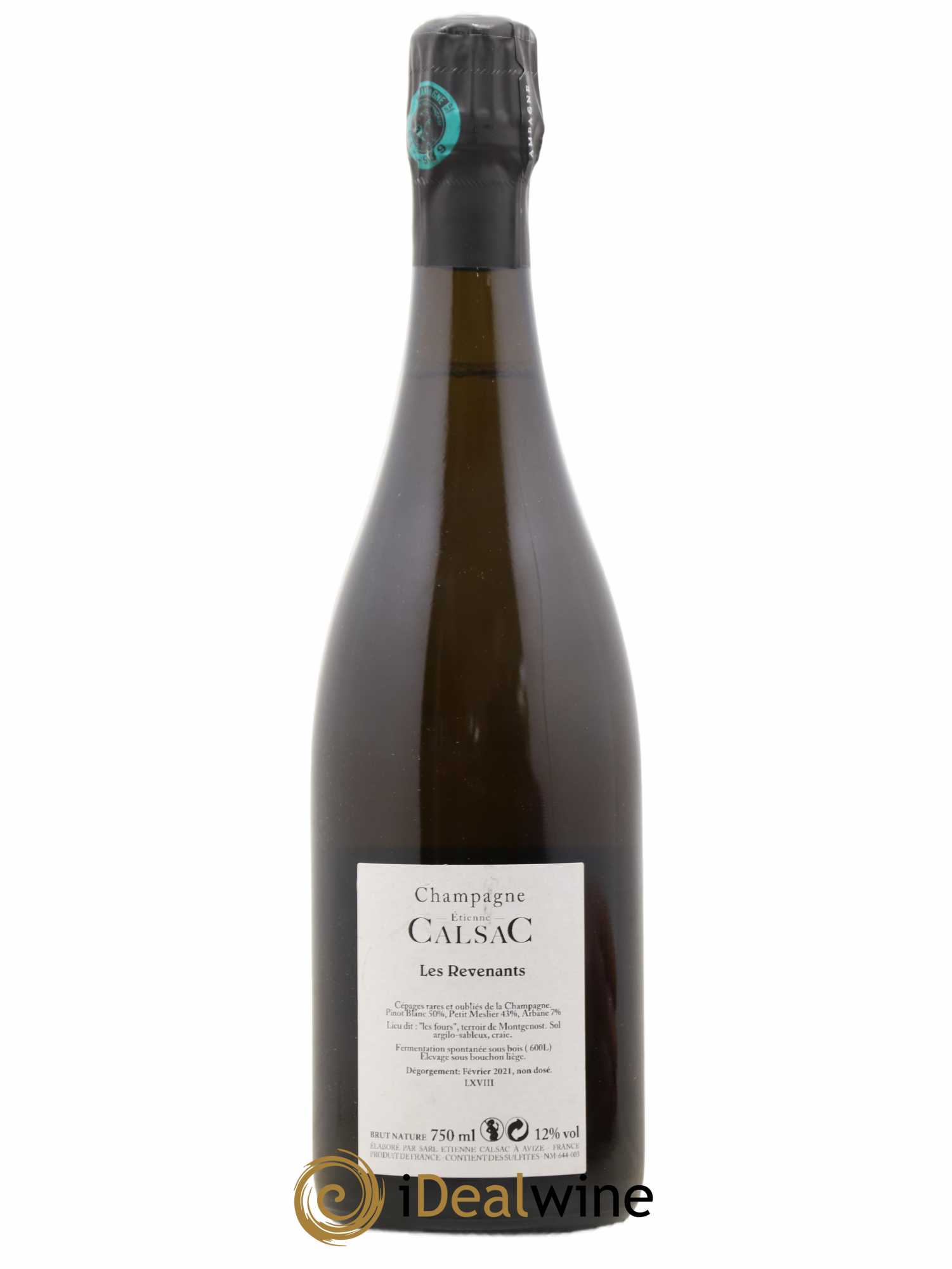 Les Revenants Blanc de Blancs Extra-Brut Etienne Calsac 2018 - Lot de 1 bouteille - 1