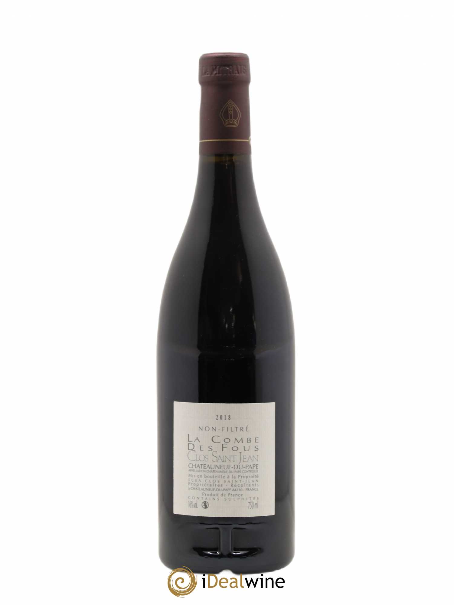 Châteauneuf-du-Pape Clos Saint-Jean La Combe des Fous Pascal et Vincent Maurel  (sans prix de réserve) 2018 - Lot de 1 bouteille - 1