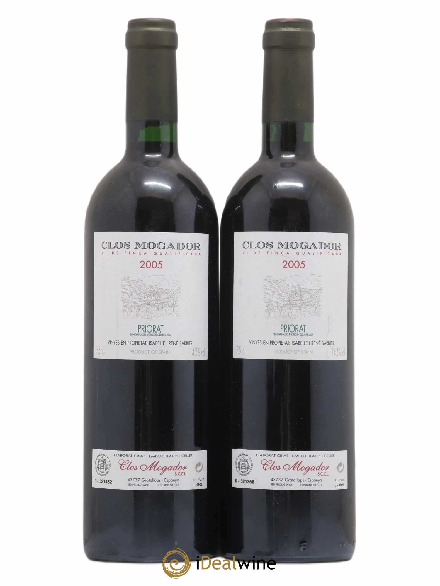 Priorat Clos Mogador DOCA René Barbier 2005 - Posten von 2 Flaschen - 0