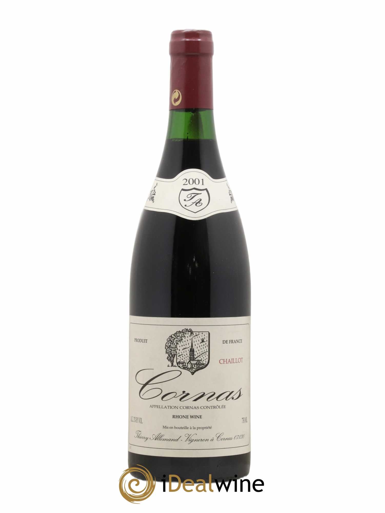 Cornas Chaillot Thierry Allemand 2001 - Lot de 1 bouteille - 0