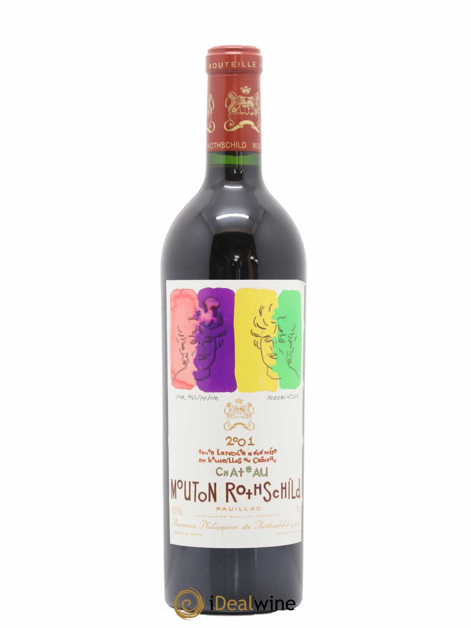 Château Mouton Rothschild 1er Grand Cru Classé 2001 - Lot de 1 bouteille - 0
